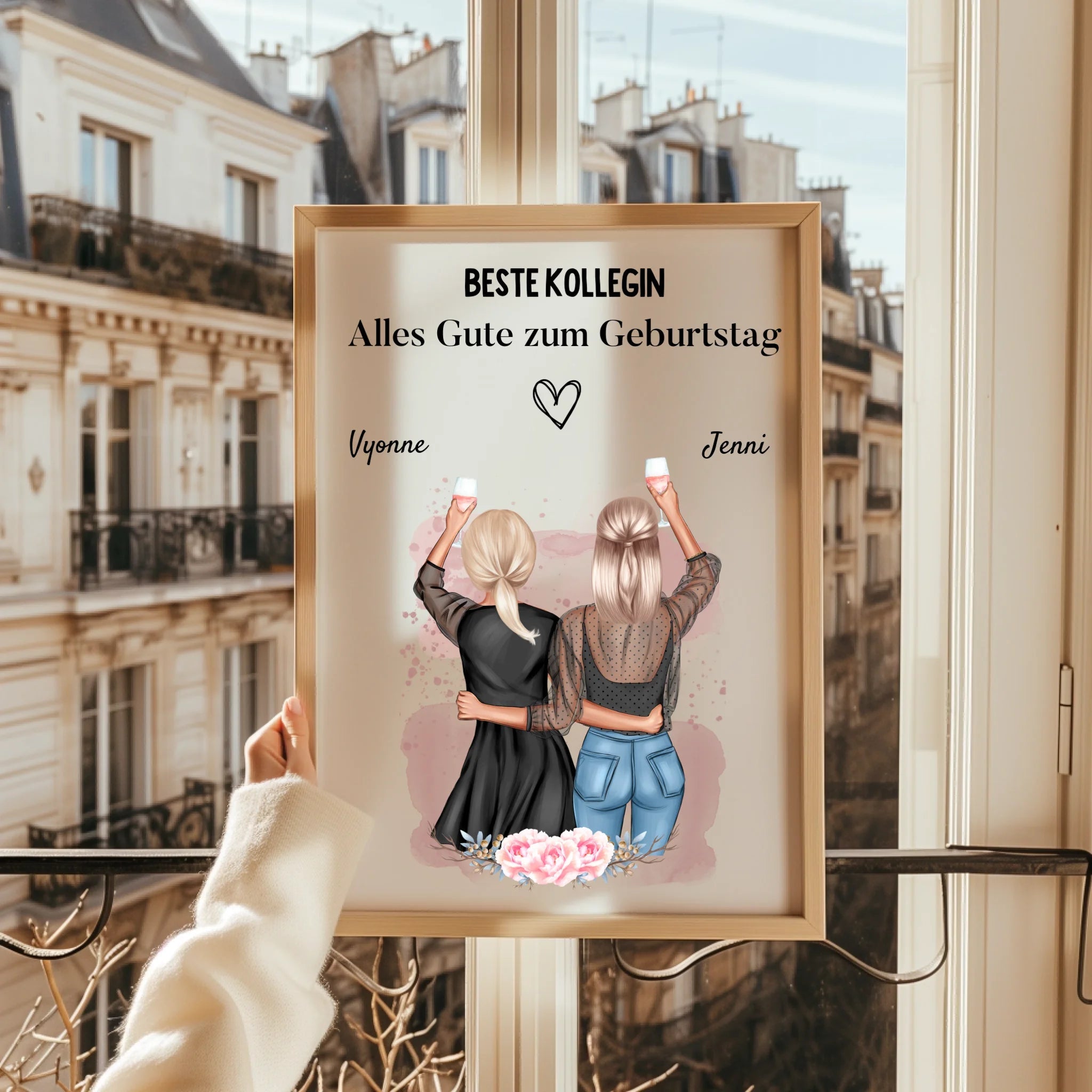 Beste Kollegin Geburtstag Geschenk Bild personalisiert - Prinolla