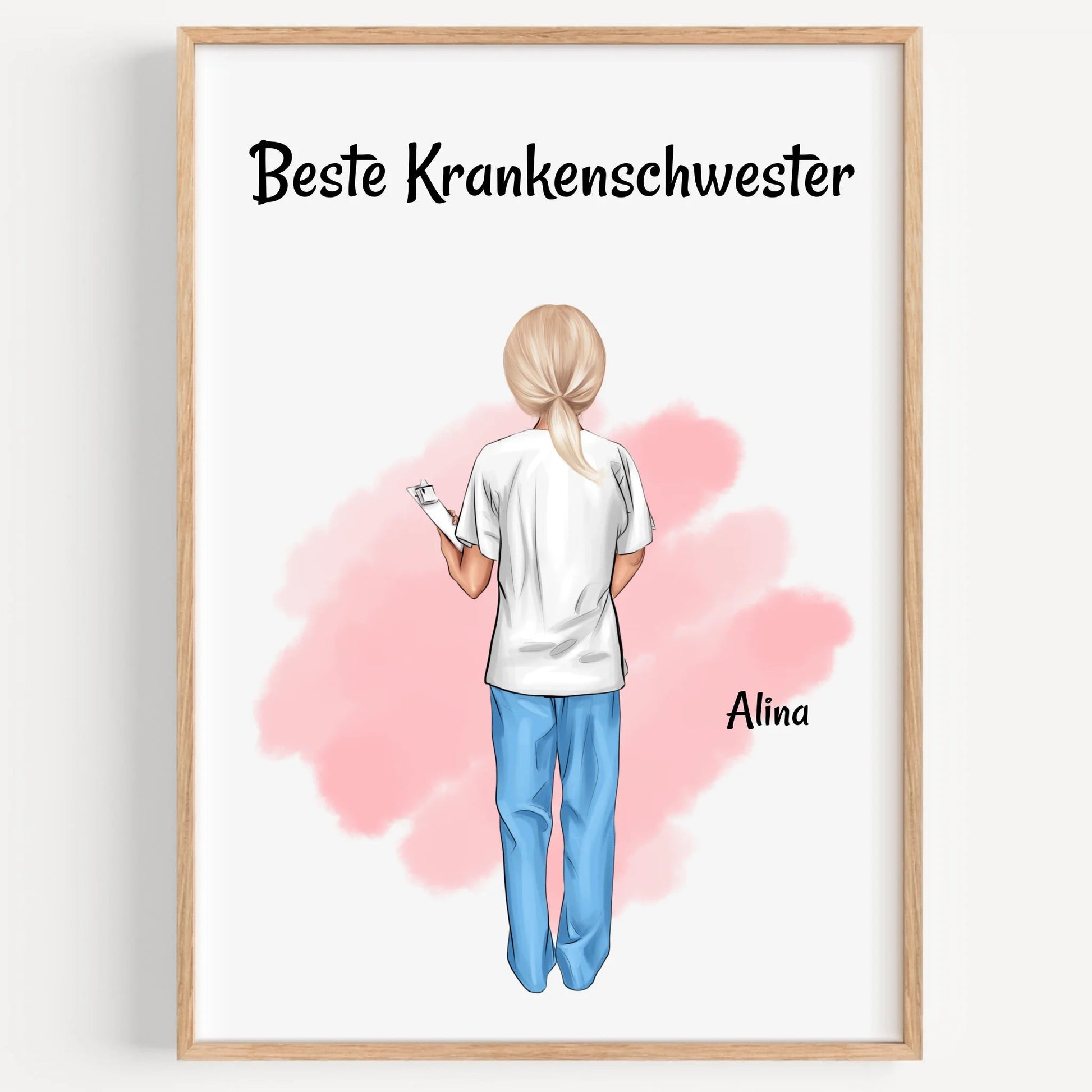 Beste Krankenschwester Geschenk Illustration Poster - Prinolla