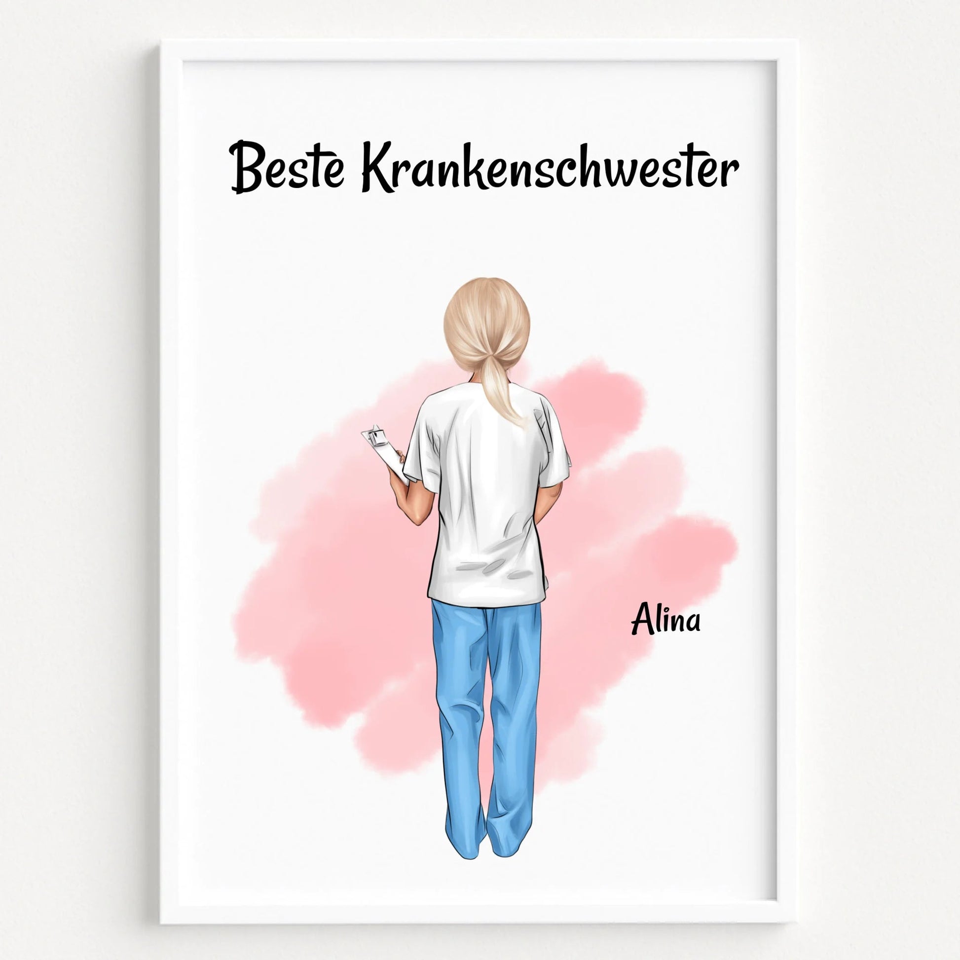 Beste Krankenschwester Geschenk Illustration Poster - Prinolla