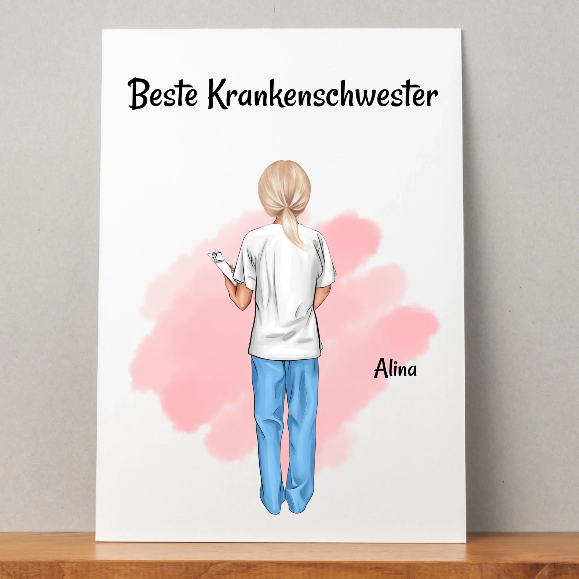 Beste Krankenschwester Geschenk Illustration Poster - Prinolla