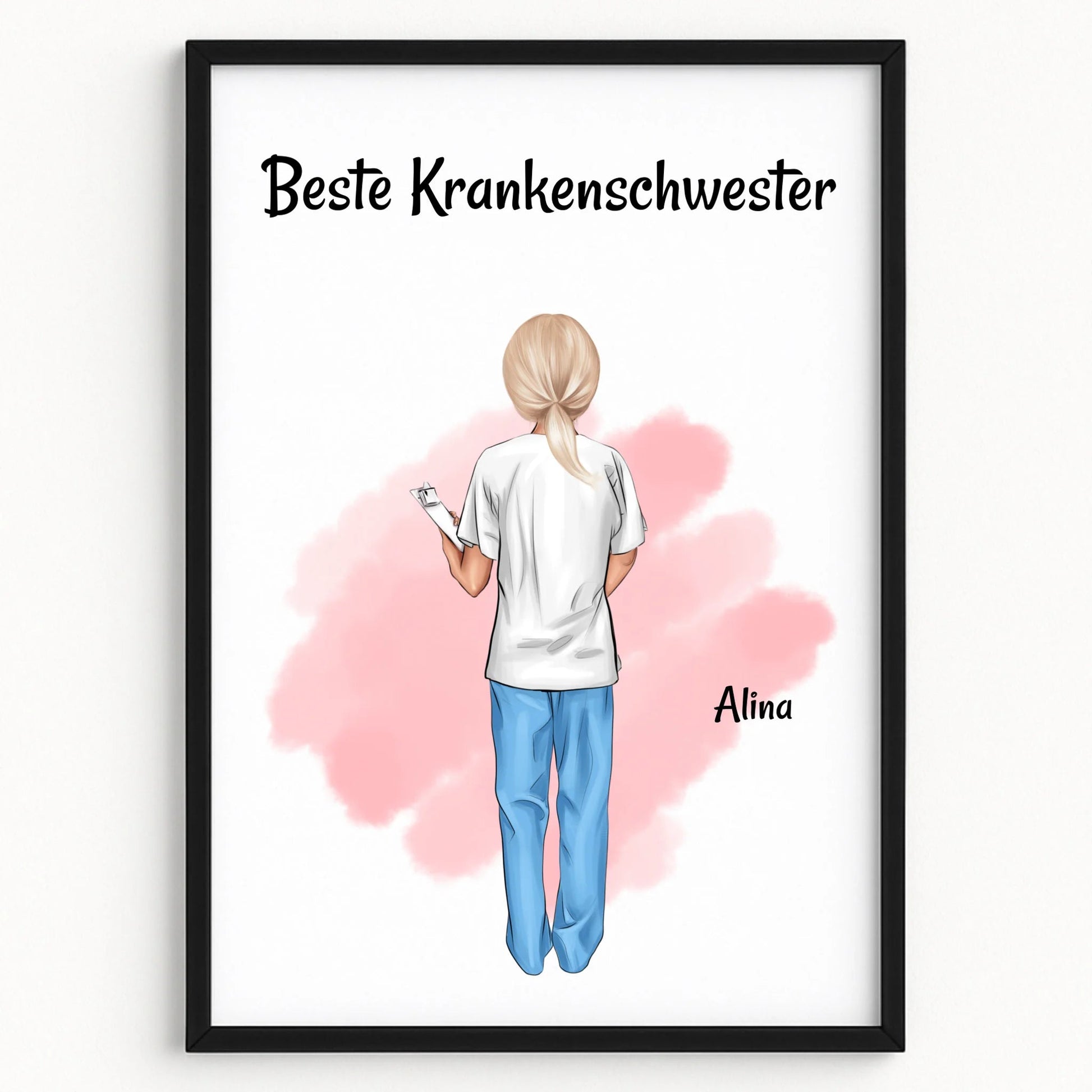Beste Krankenschwester Geschenk Illustration Poster - Prinolla