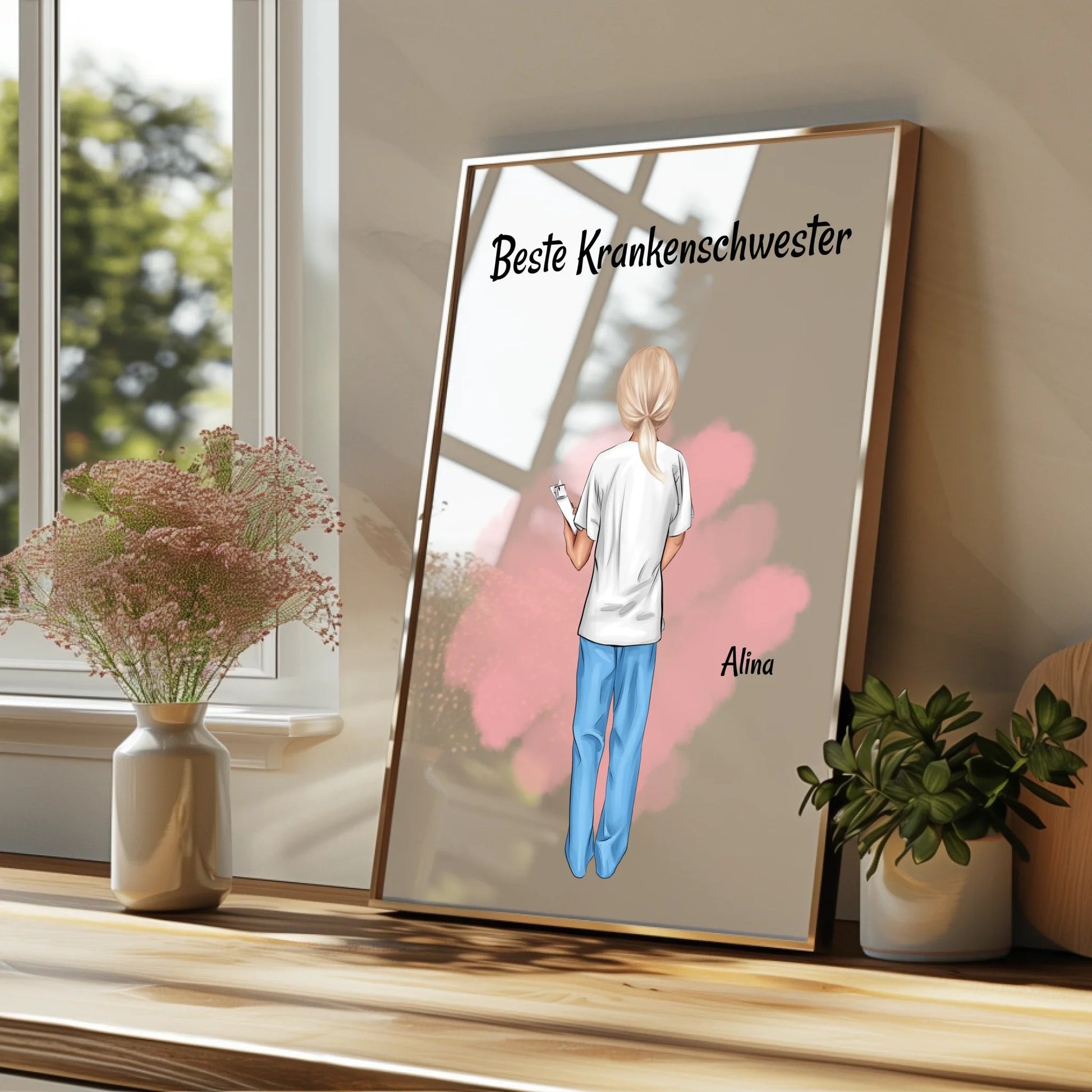 Beste Krankenschwester Geschenk Illustration Poster - Prinolla