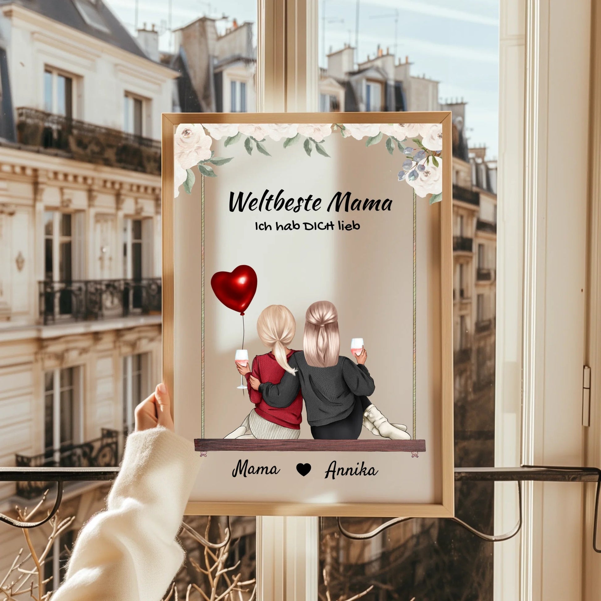 Beste Mama Geschenk Poster von Tochter personalisiert - Prinolla