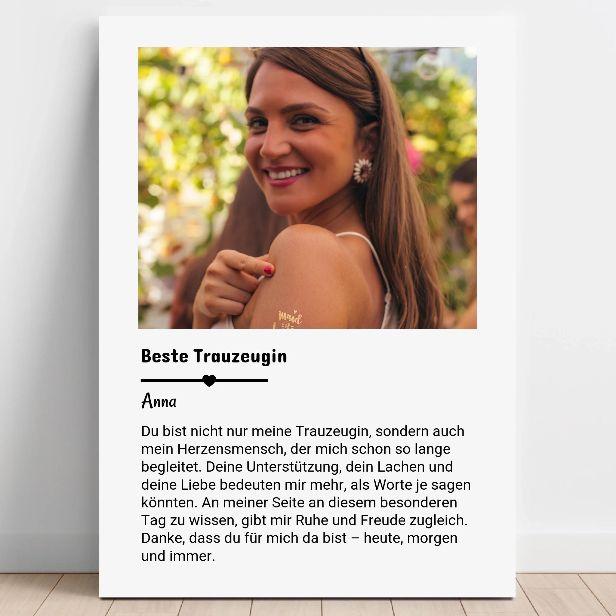 Beste Trauzeugin Fotogeschenk mit Definition - Prinolla