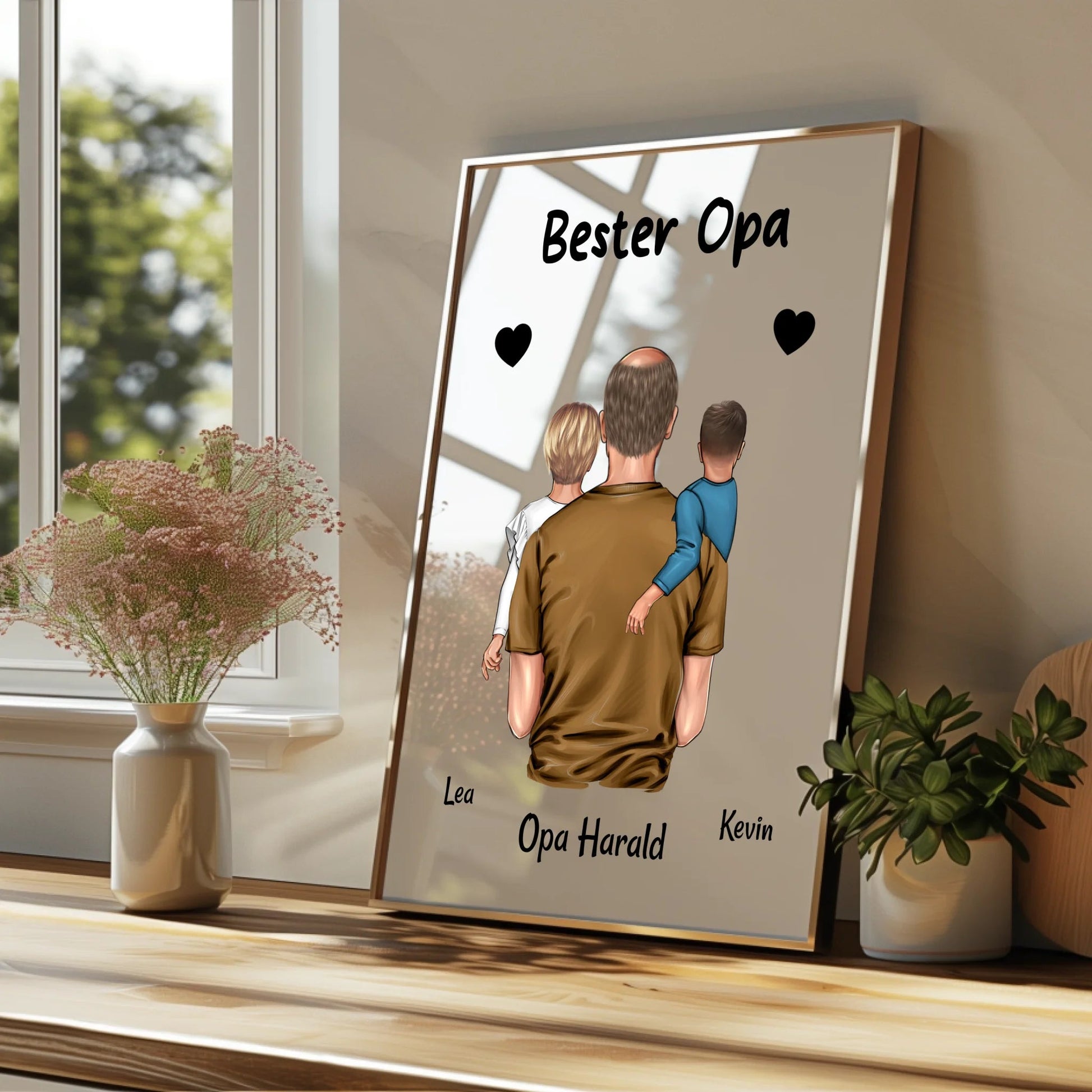 Bester Opa Geschenk: Opa und Enkelkinder Poster - Prinolla