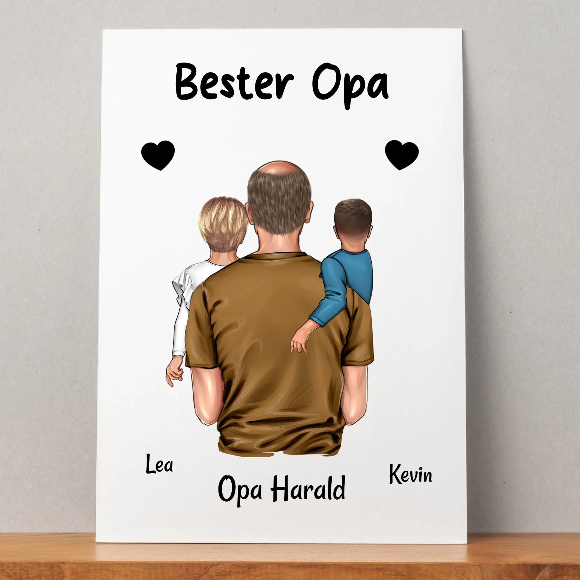 Bester Opa Geschenk: Opa und Enkelkinder Poster - Prinolla
