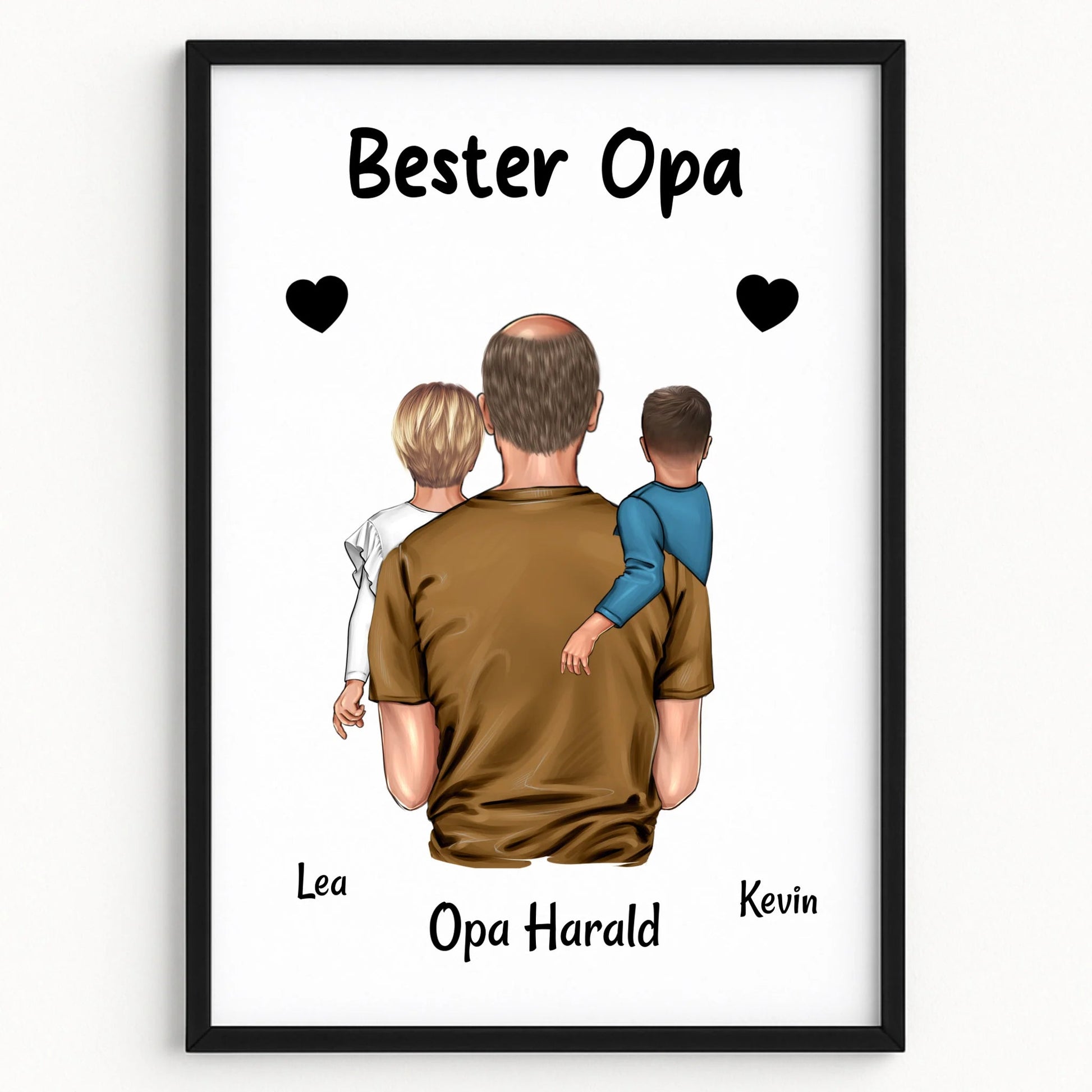 Bester Opa Geschenk: Opa und Enkelkinder Poster - Prinolla