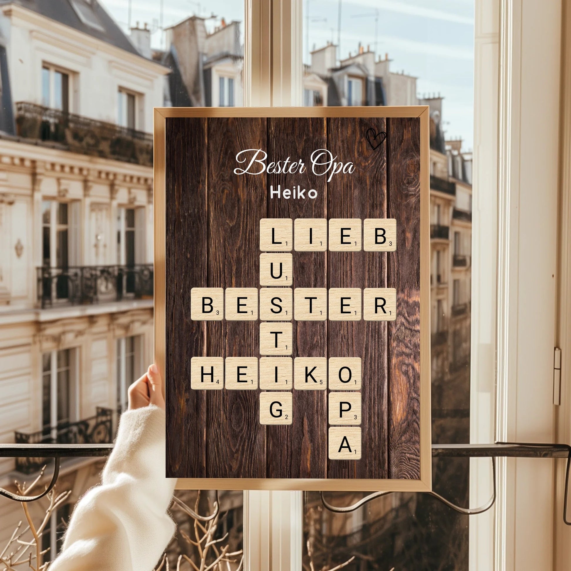 Bester Opa Word Definition Poster Geschenk mit Name - Prinolla