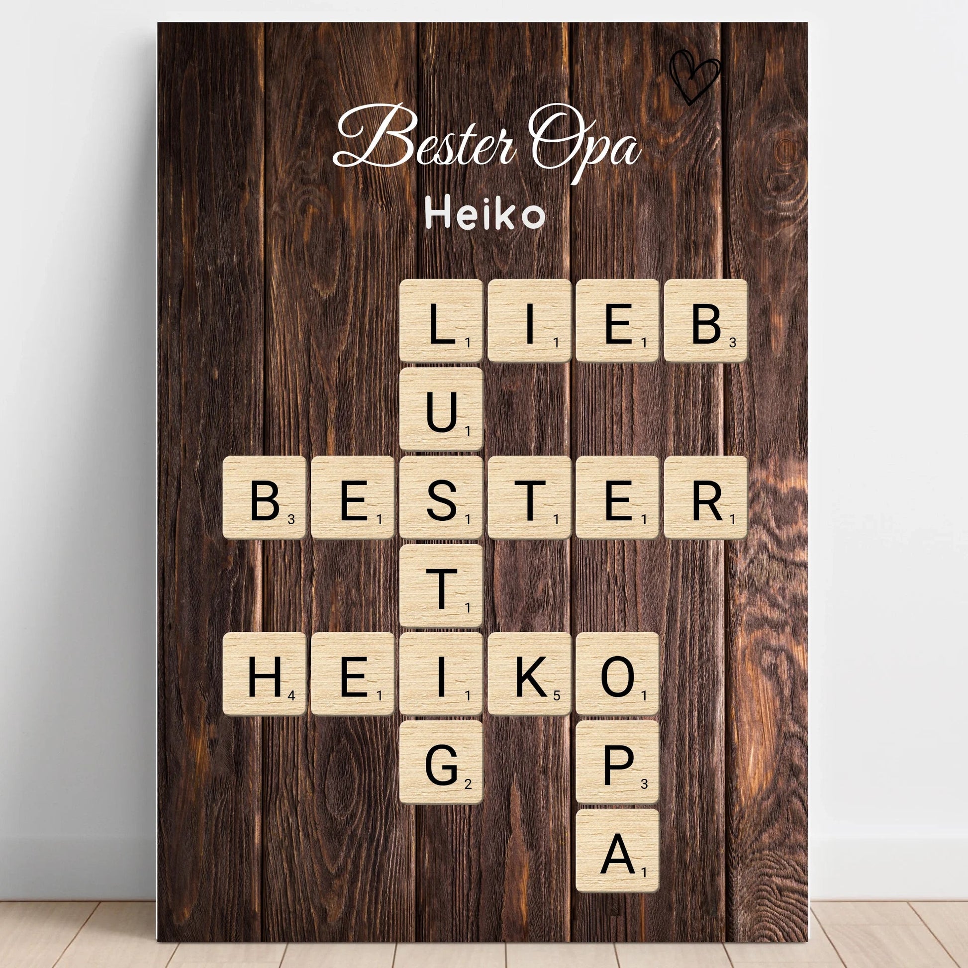 Bester Opa Word Definition Poster Geschenk mit Name - Prinolla
