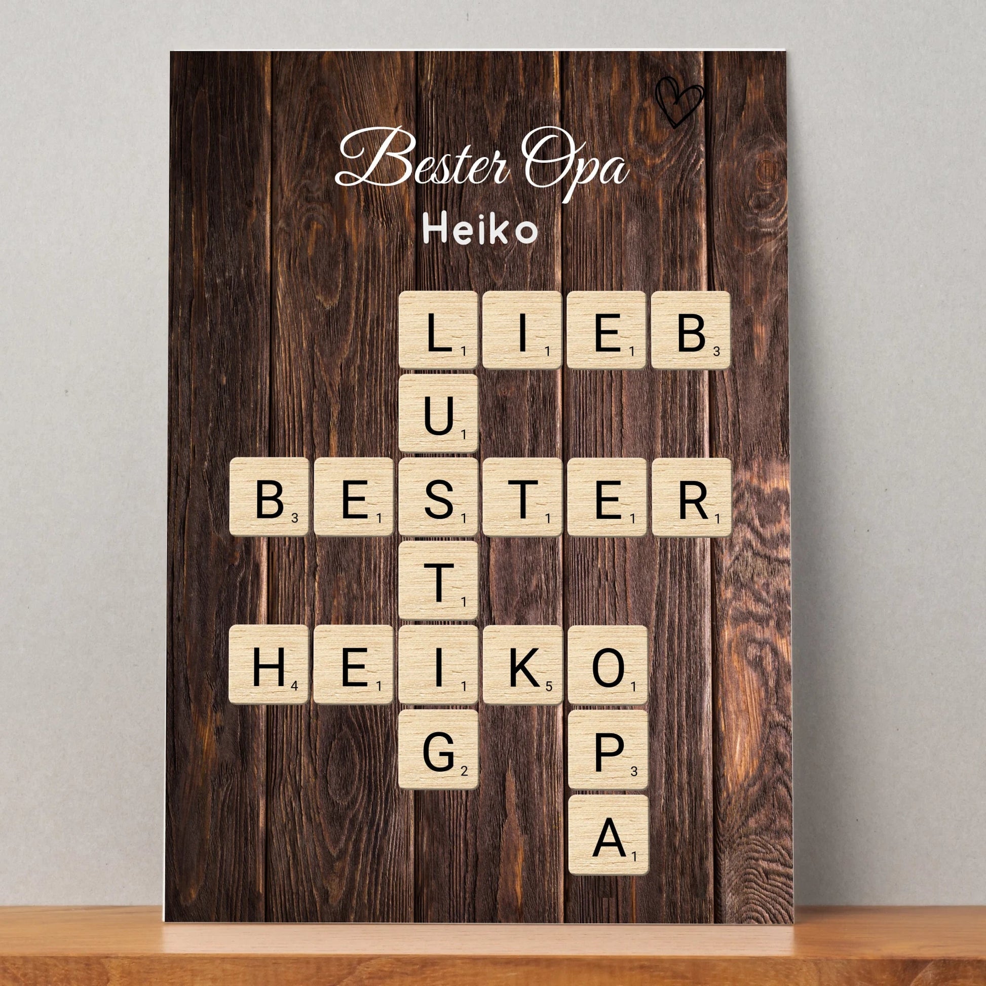 Bester Opa Word Definition Poster Geschenk mit Name - Prinolla