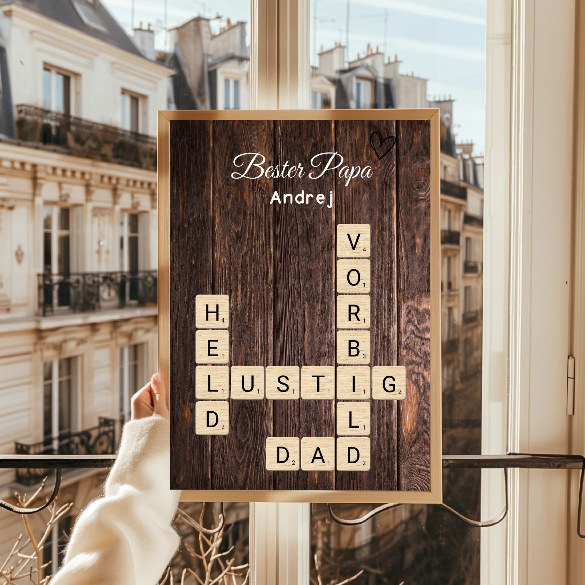 Bester Papa Geschenk Wort Definition Poster personalisiert - Prinolla