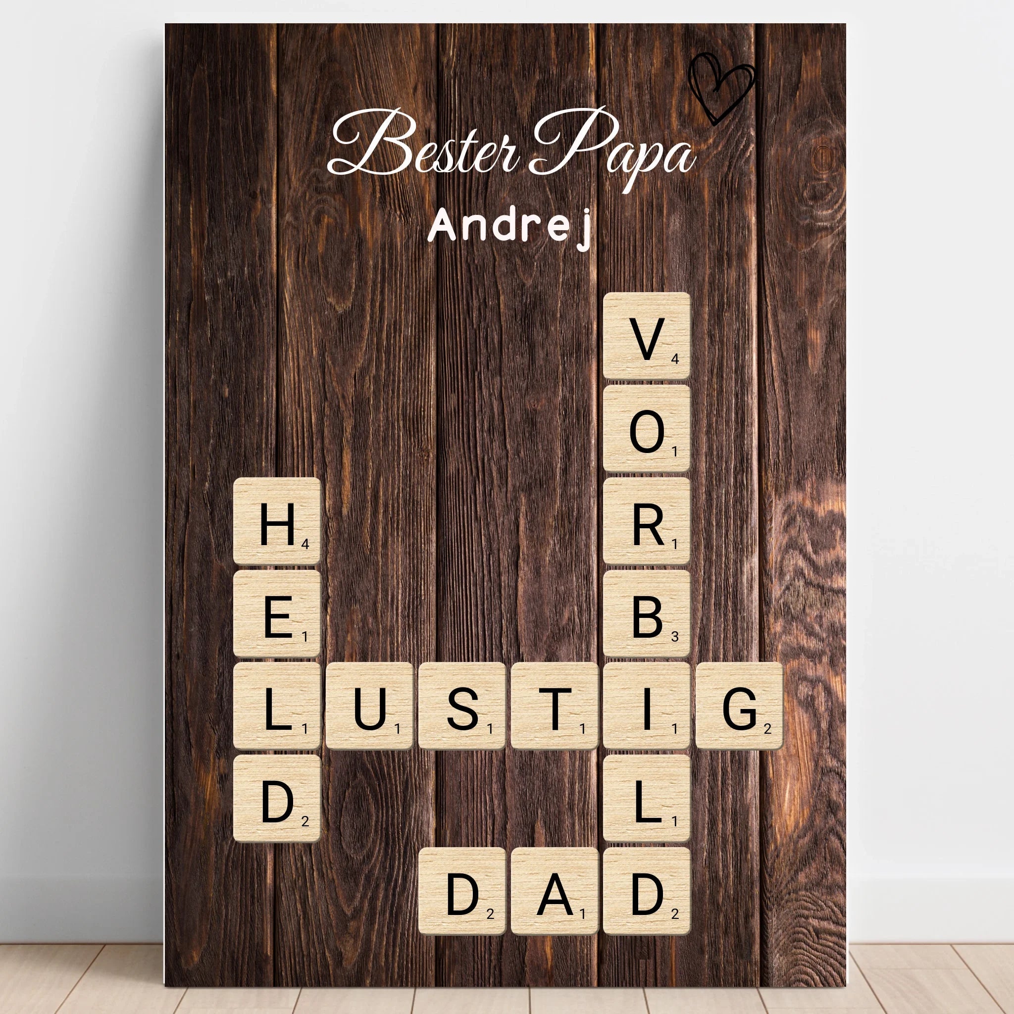Bester Papa Geschenk Wort Definition Poster personalisiert - Prinolla