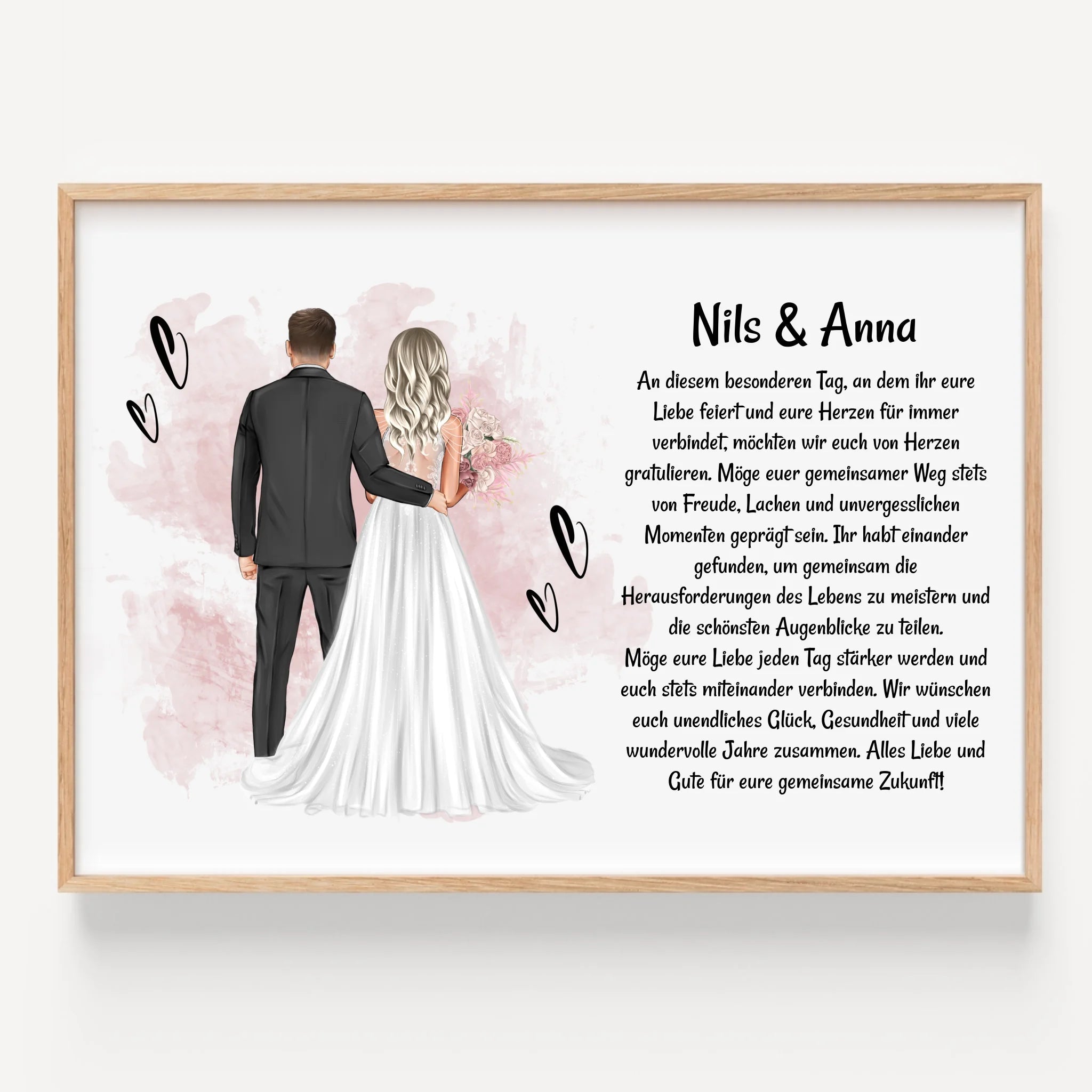 Bild Hochzeitsgeschenk personalisiert mit GlĂŒckwĂŒnsche - Prinolla