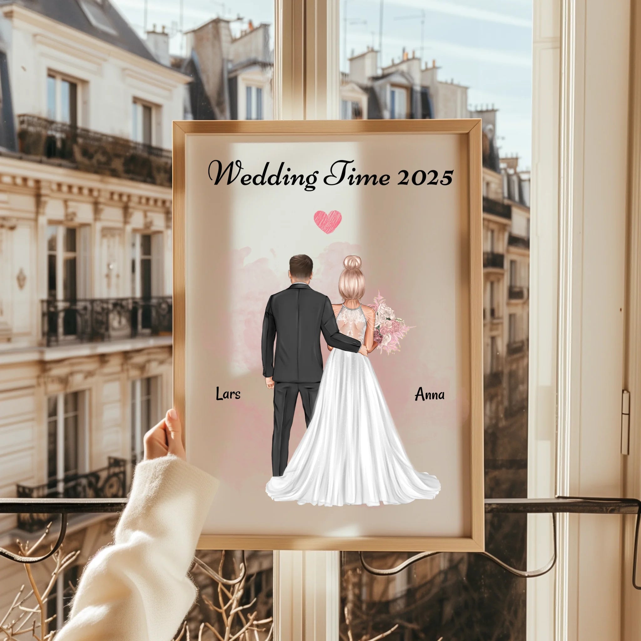 Braut Bräutigam Poster Hochzeitsgeschenk personalisiert - Prinolla