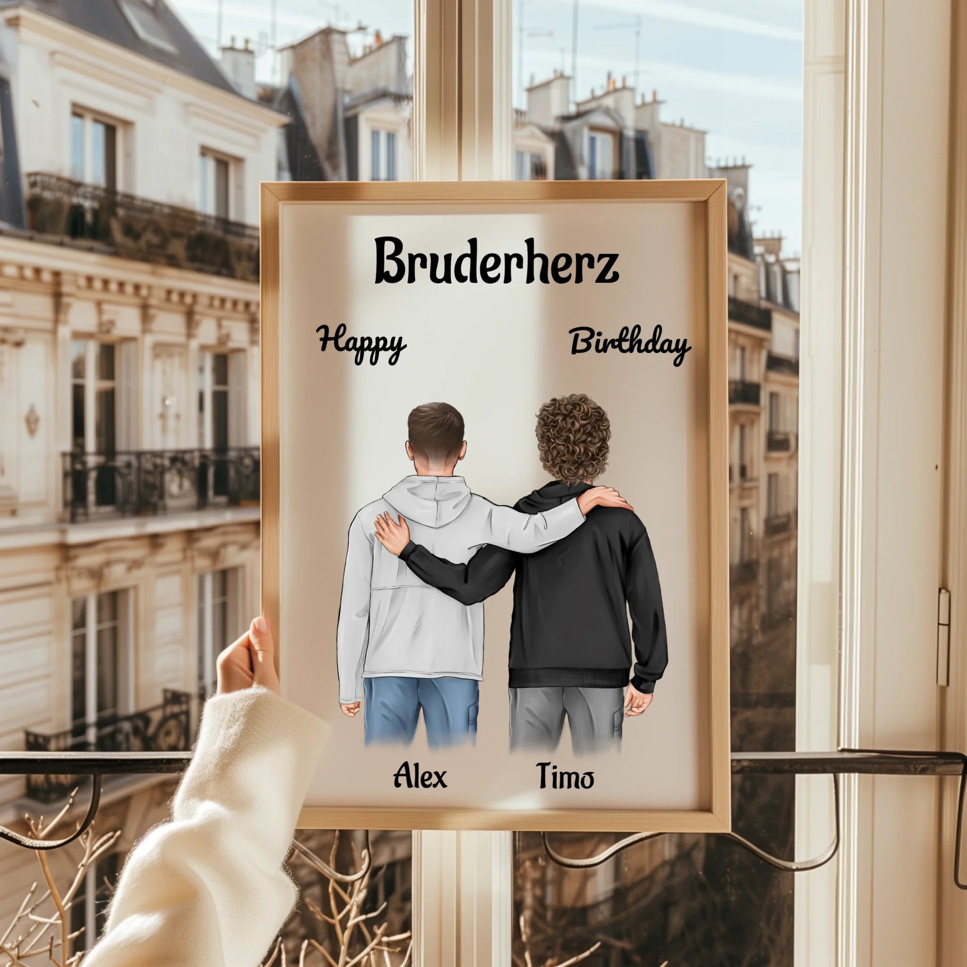 Brüder Geschenk Bild personalisiert - Prinolla