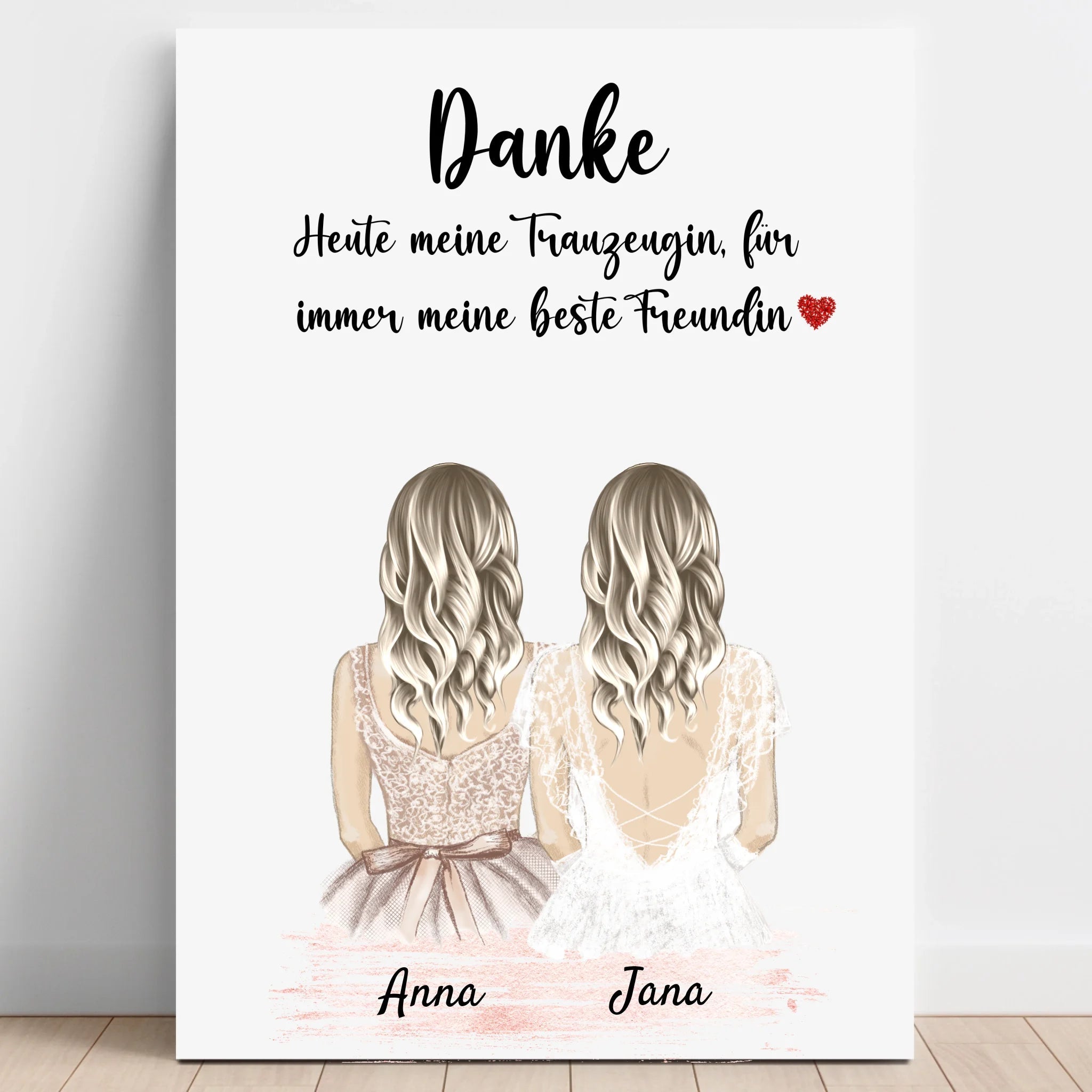 Danke sagen Geschenk Trauzeugin Braut Poster - Prinolla