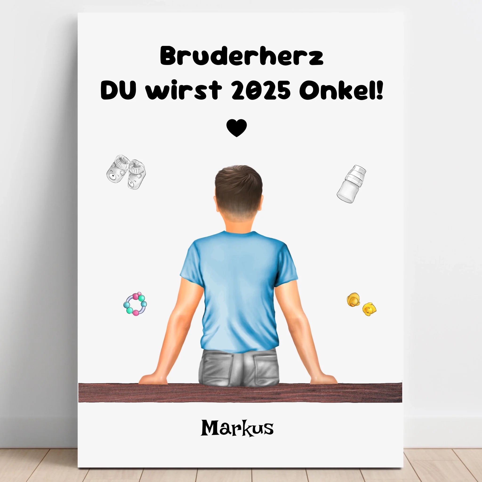 Du wirst Onkel Schwangerschaft Ankündigung Poster für Bruder - Prinolla