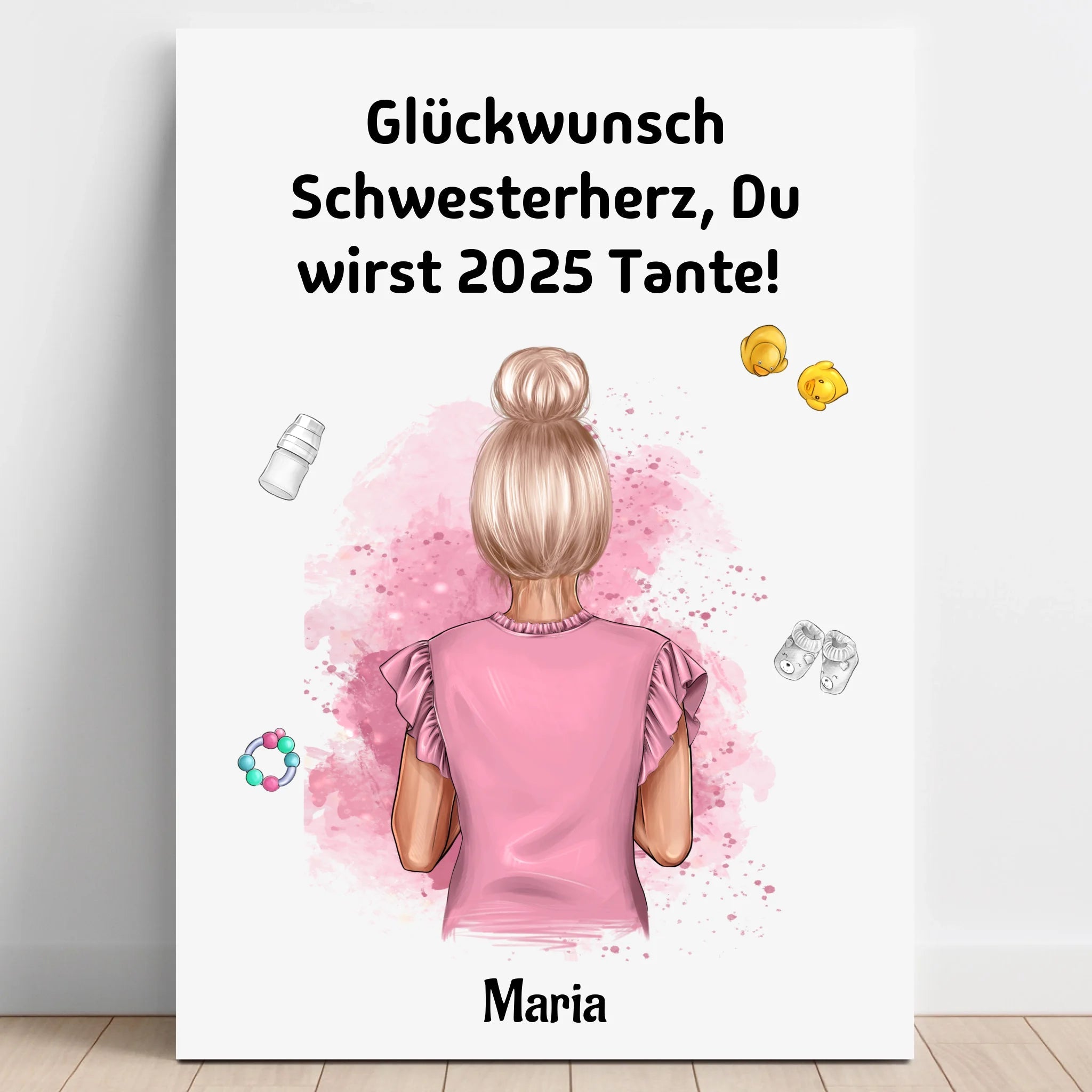 Du wirst Tante Schwangerschaft Ankündigung Poster für Schwester - Prinolla