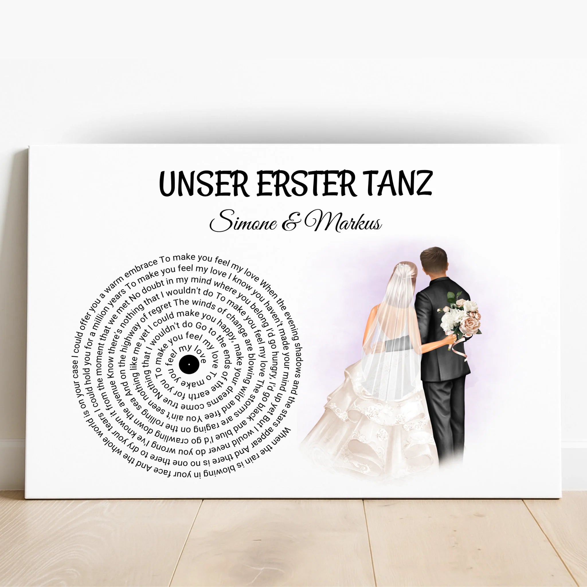 Erster Tanz Hochzeitstanz Geschenk Poster personalisiert - Prinolla