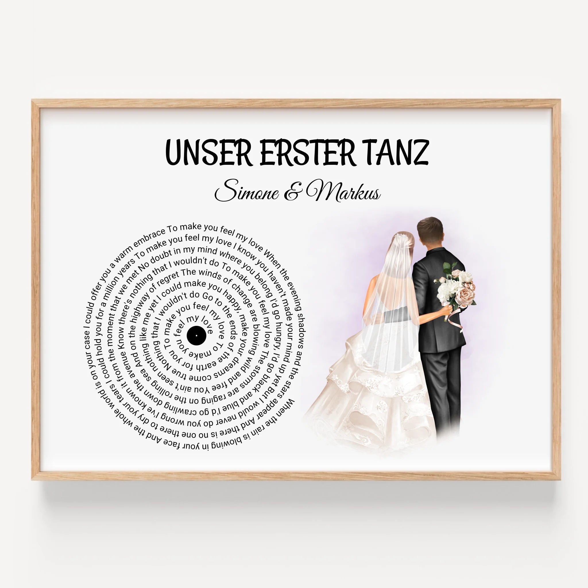 Erster Tanz Hochzeitstanz Geschenk Poster personalisiert - Prinolla