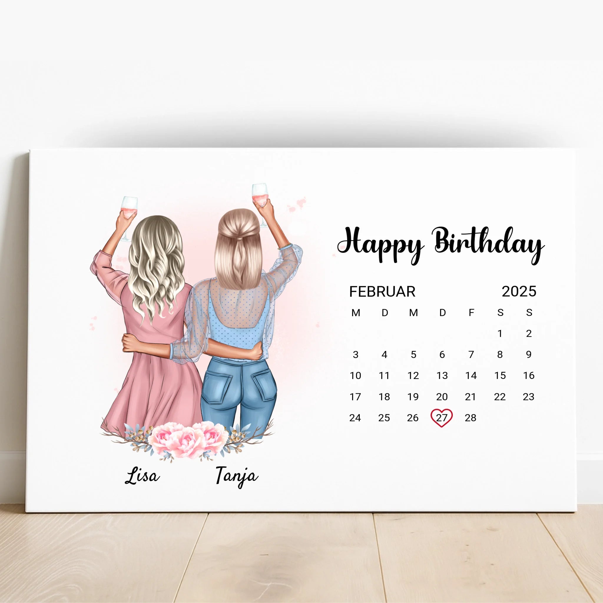 Frauen beste Freunde Geburtstag Geschenk Bild gestalten - Prinolla