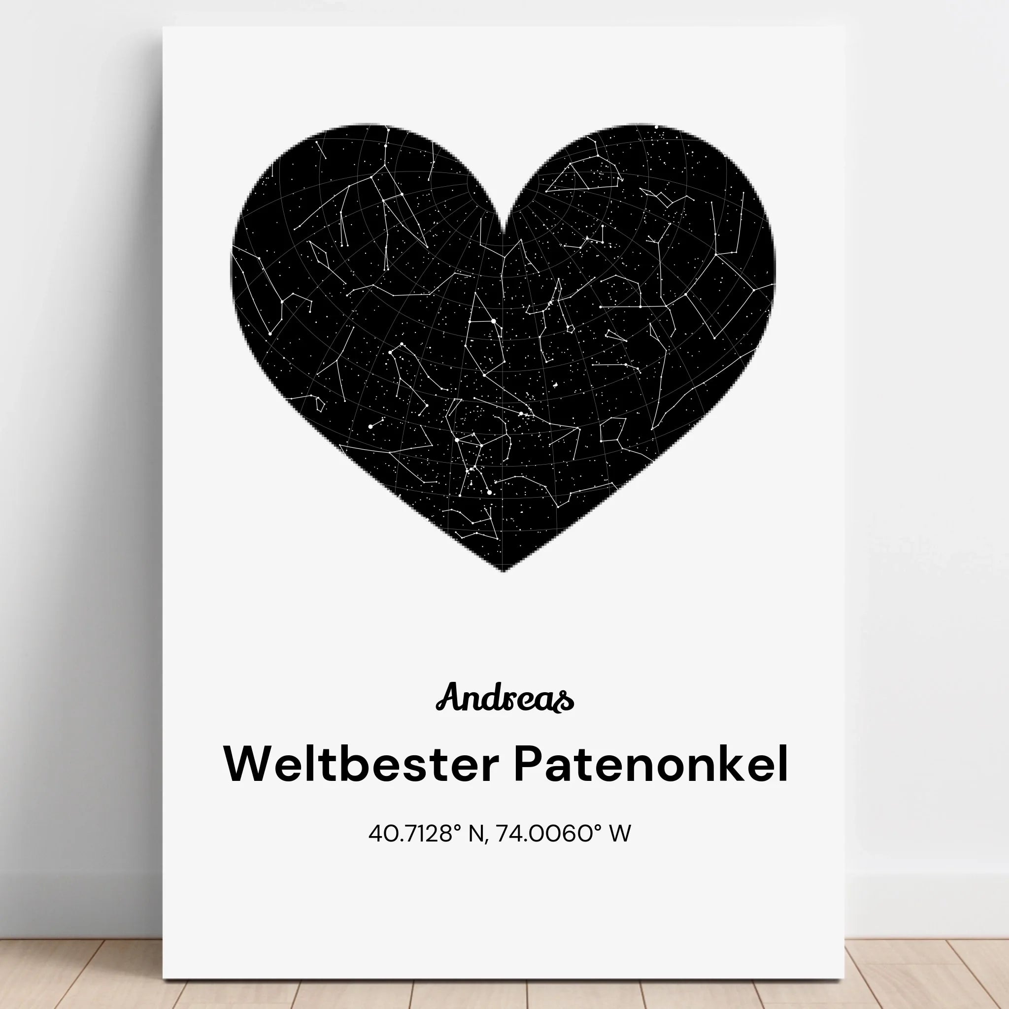 Geburtstagsgeschenk Patenonkel Sternehimmel Poster selber gestalten - Prinolla