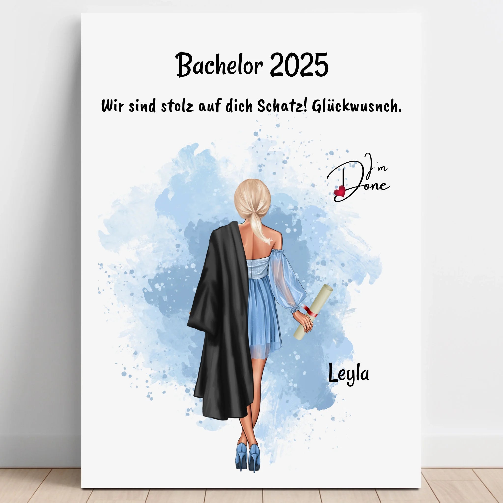 Geschenk Bachelor Bild personalisiert fĂŒr Sie - Prinolla