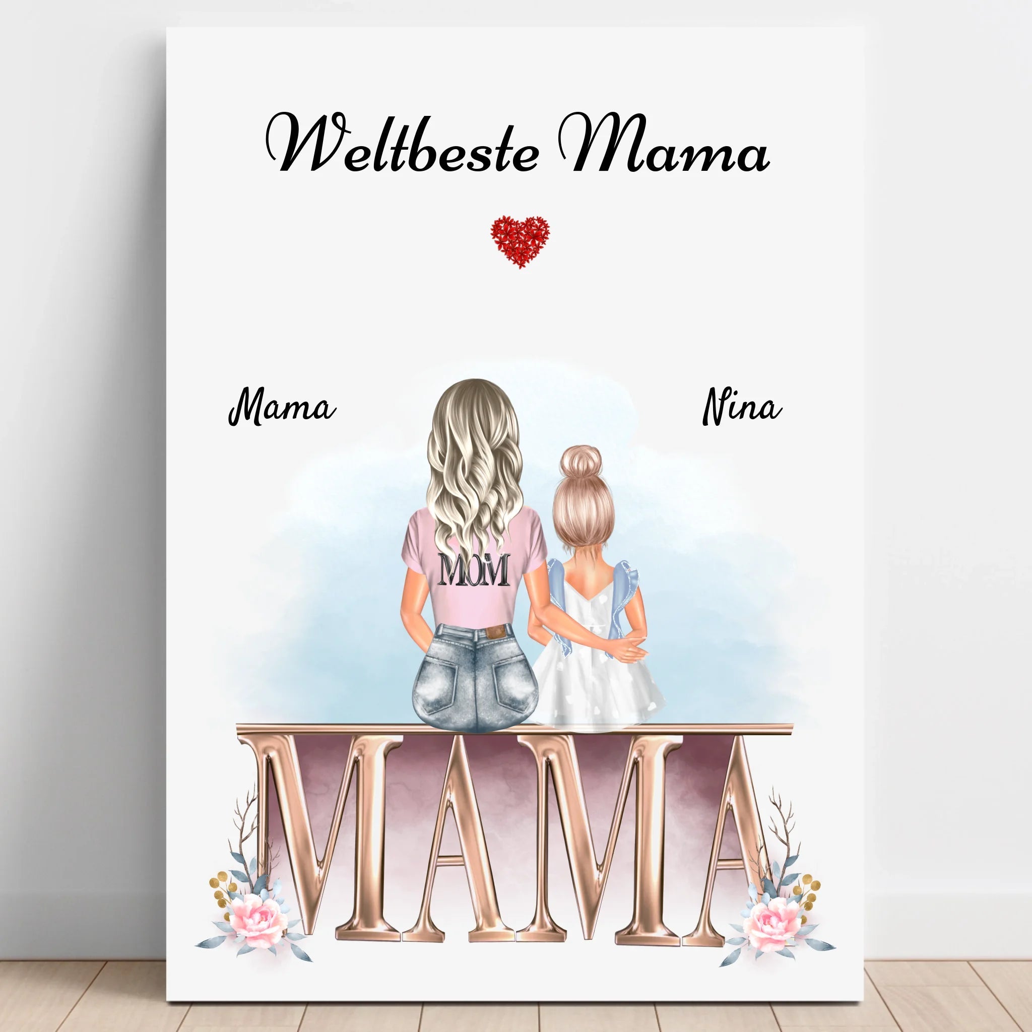Geschenk für Mama Poster von Kind Tochter - Prinolla