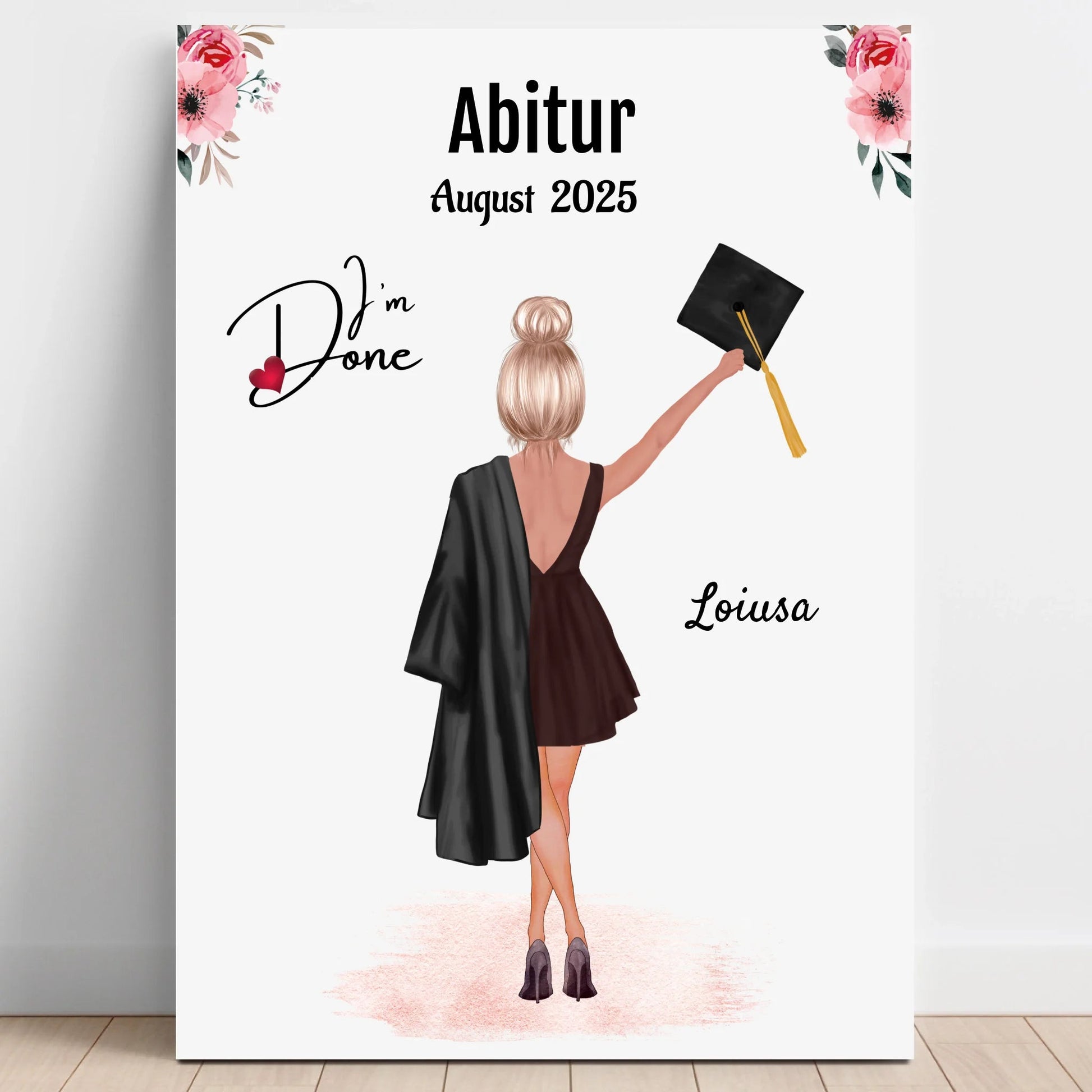 Geschenk zum Abitur für Mädchen Poster selber gestalten - Prinolla