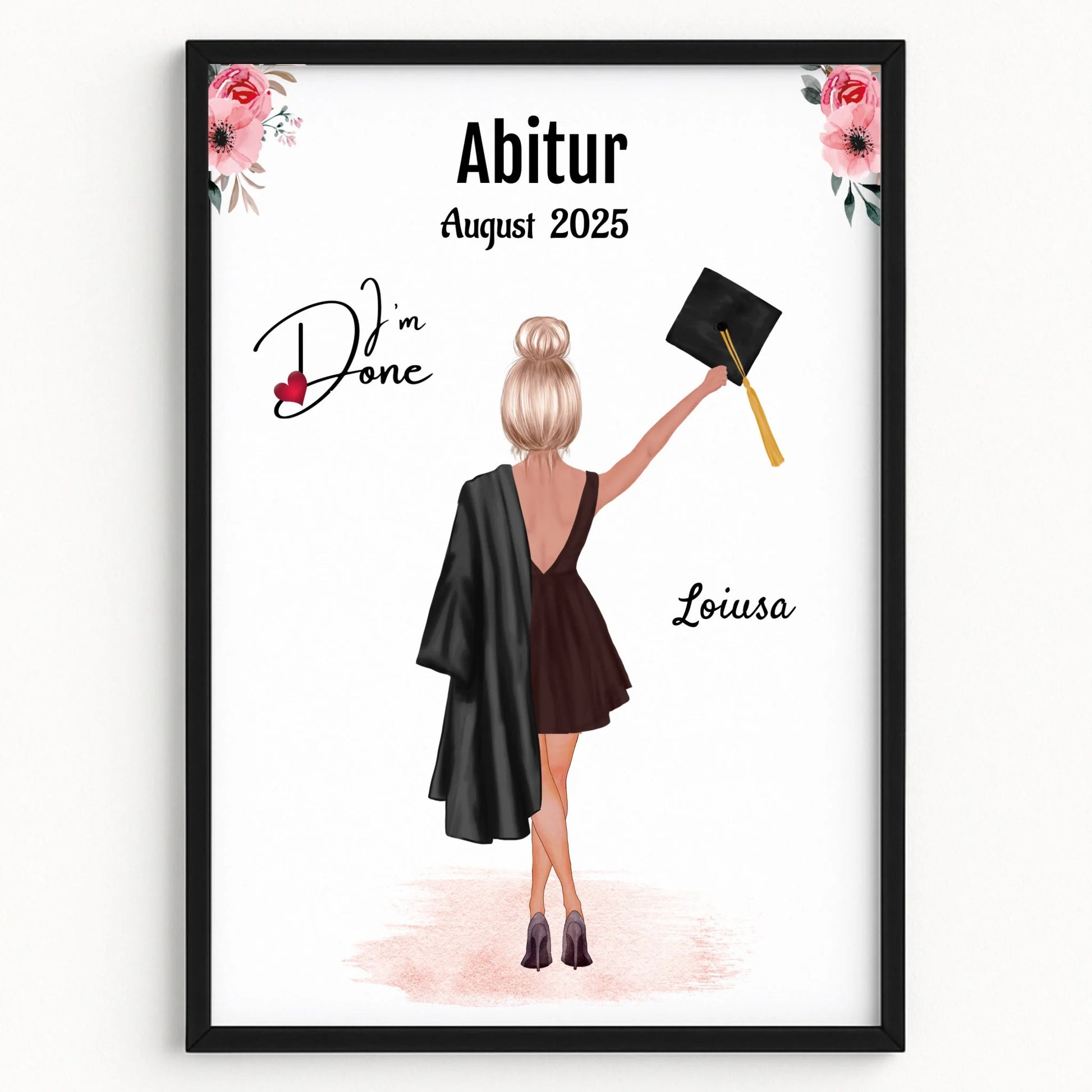 Geschenk zum Abitur für Mädchen Poster selber gestalten - Prinolla
