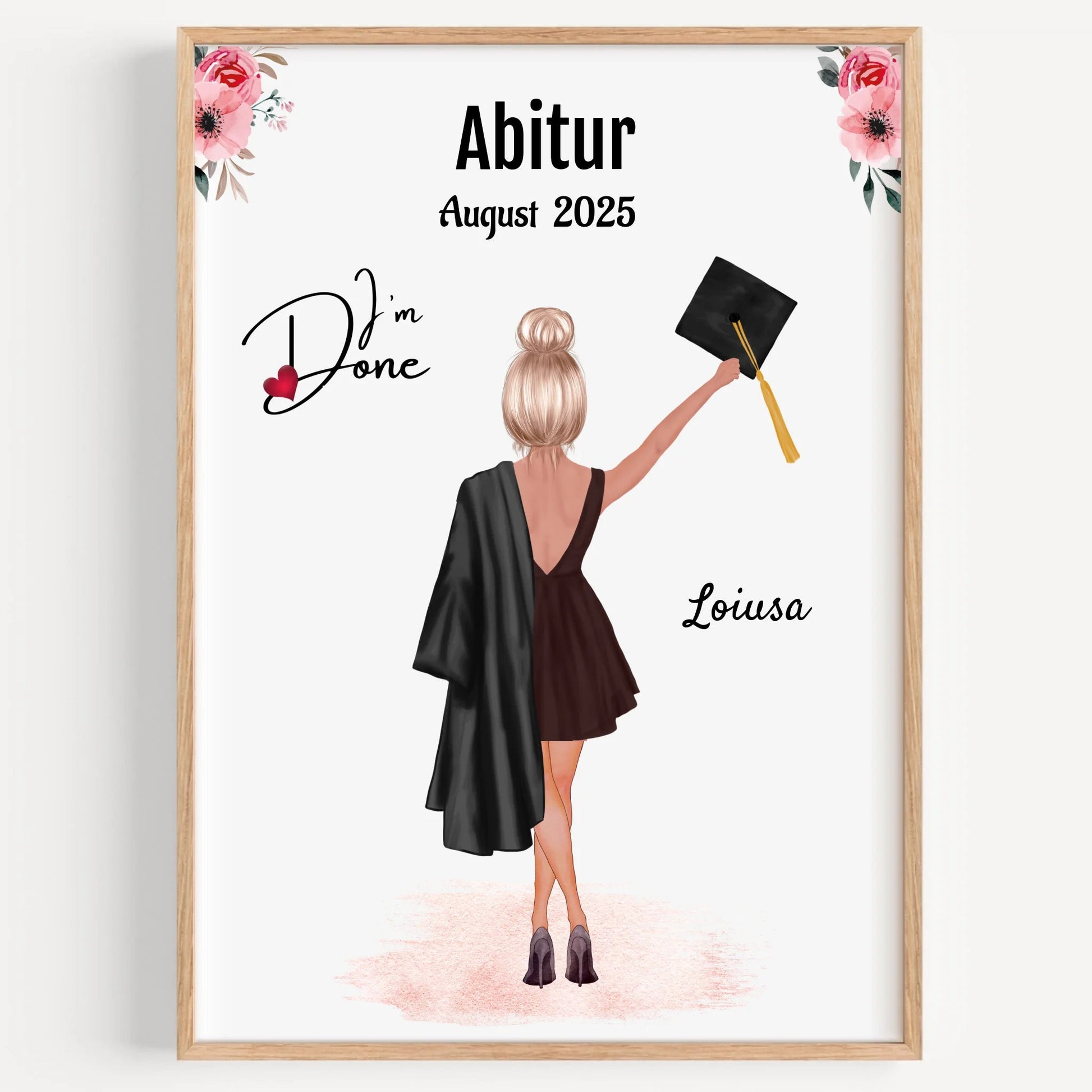 Geschenk zum Abitur für Mädchen Poster selber gestalten - Prinolla
