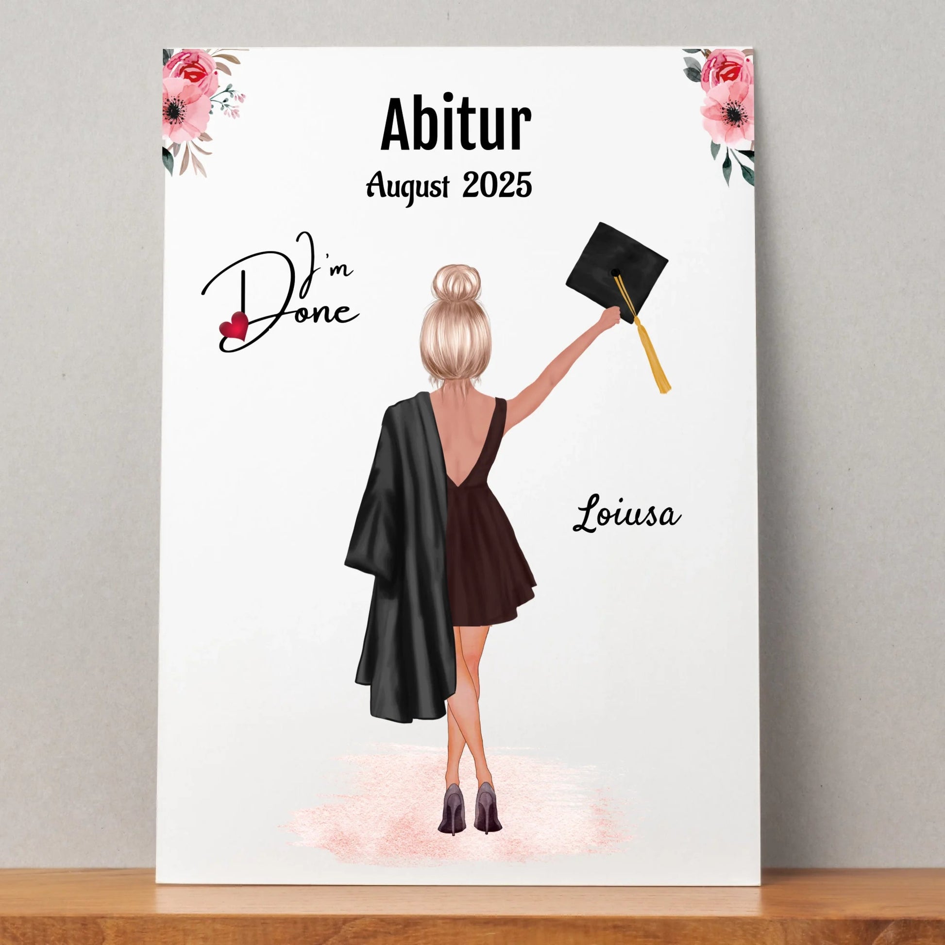 Geschenk zum Abitur für Mädchen Poster selber gestalten - Prinolla