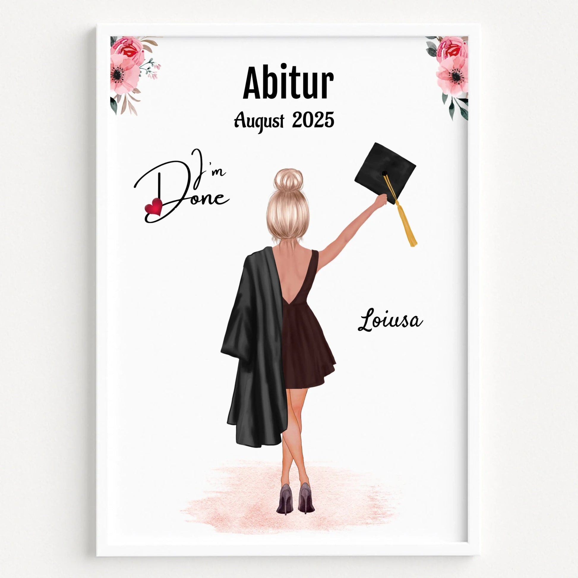 Geschenk zum Abitur für Mädchen Poster selber gestalten - Prinolla