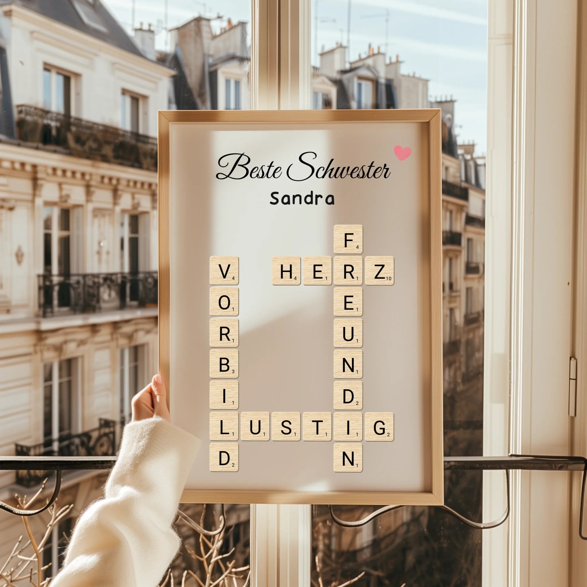 Geschwister Geschenk Wort Poster personalisiert - Prinolla