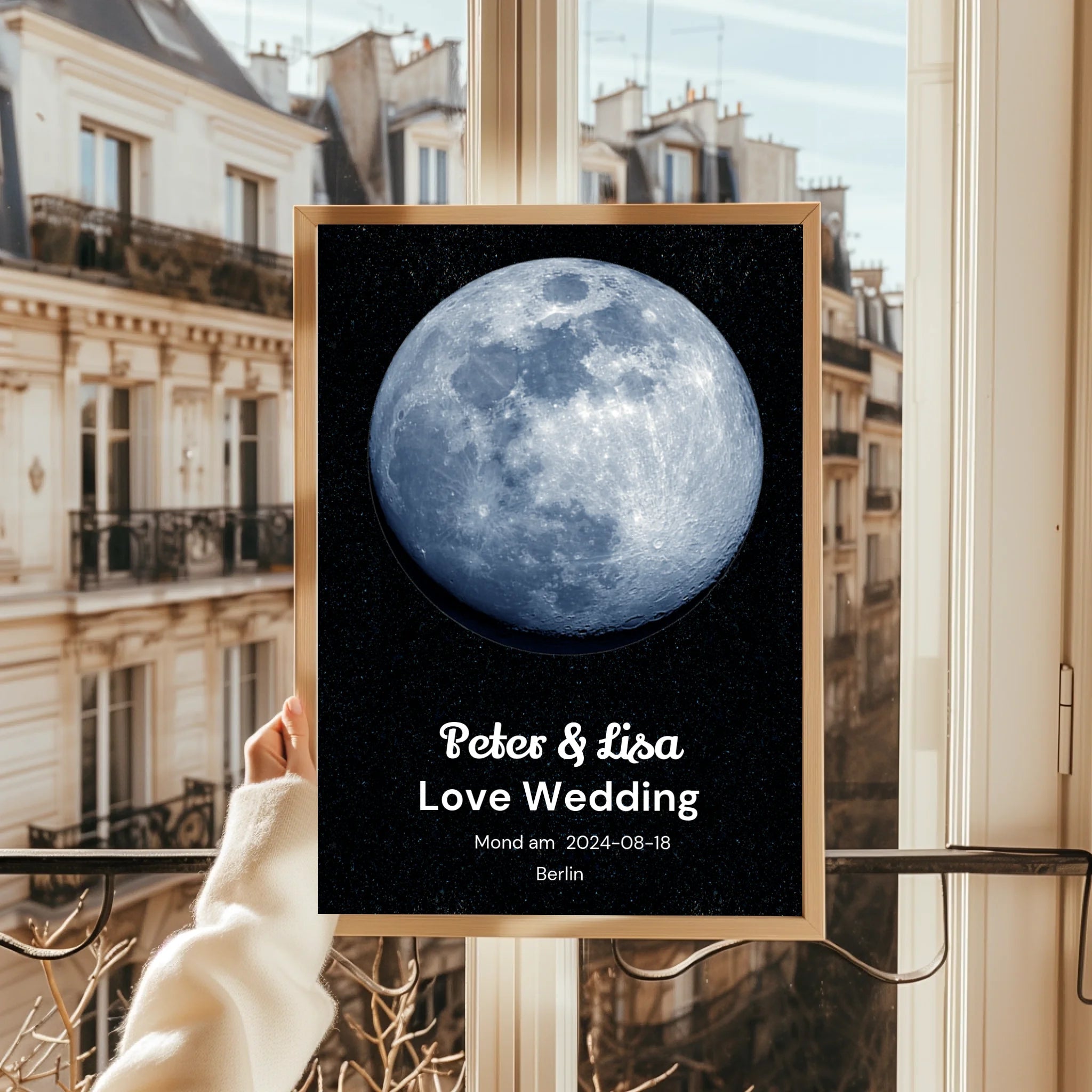 Hochzeit Geschenk Mondposter personalisiert - Prinolla