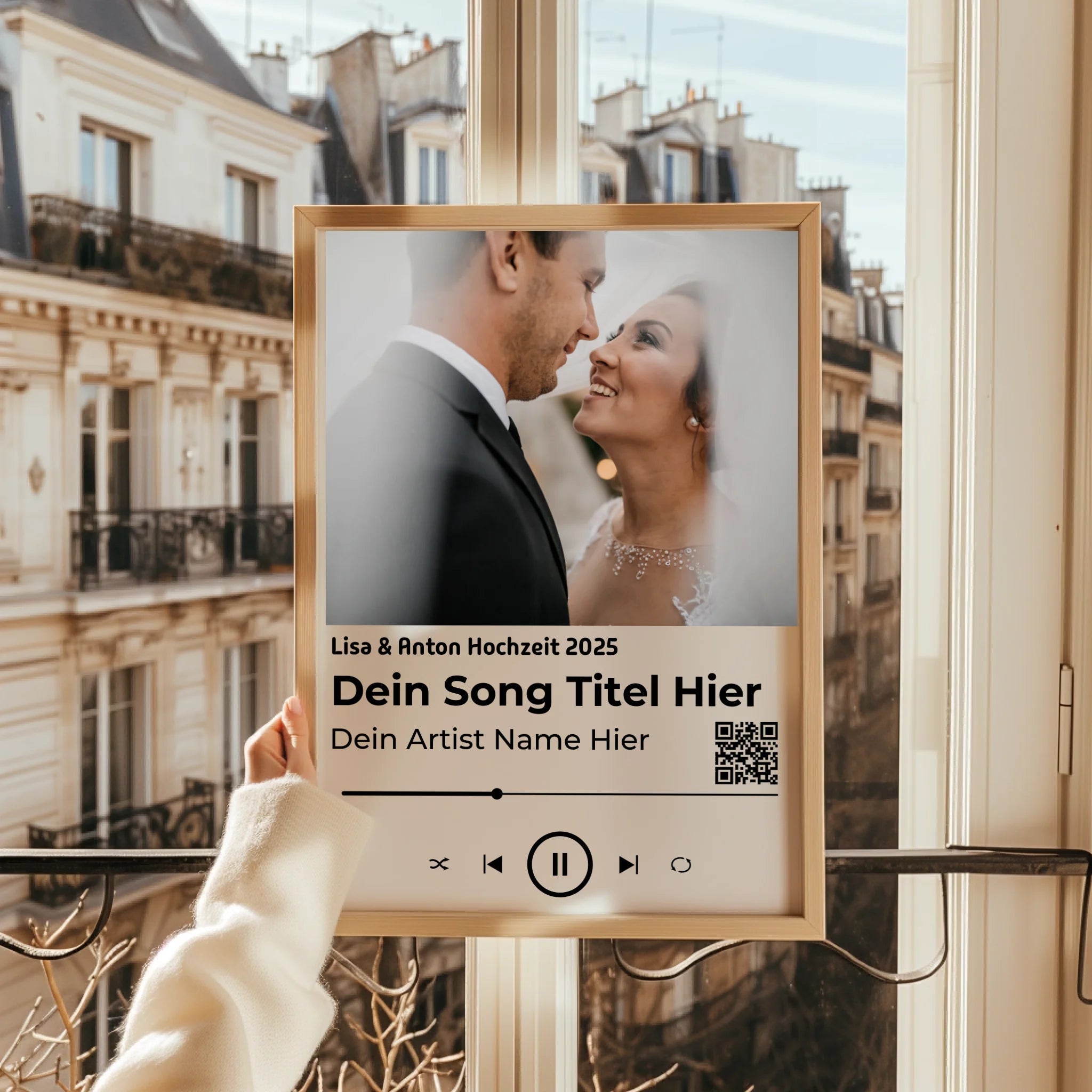 Hochzeitslied Geschenk Poster zur Hochzeit mit Foto - Prinolla