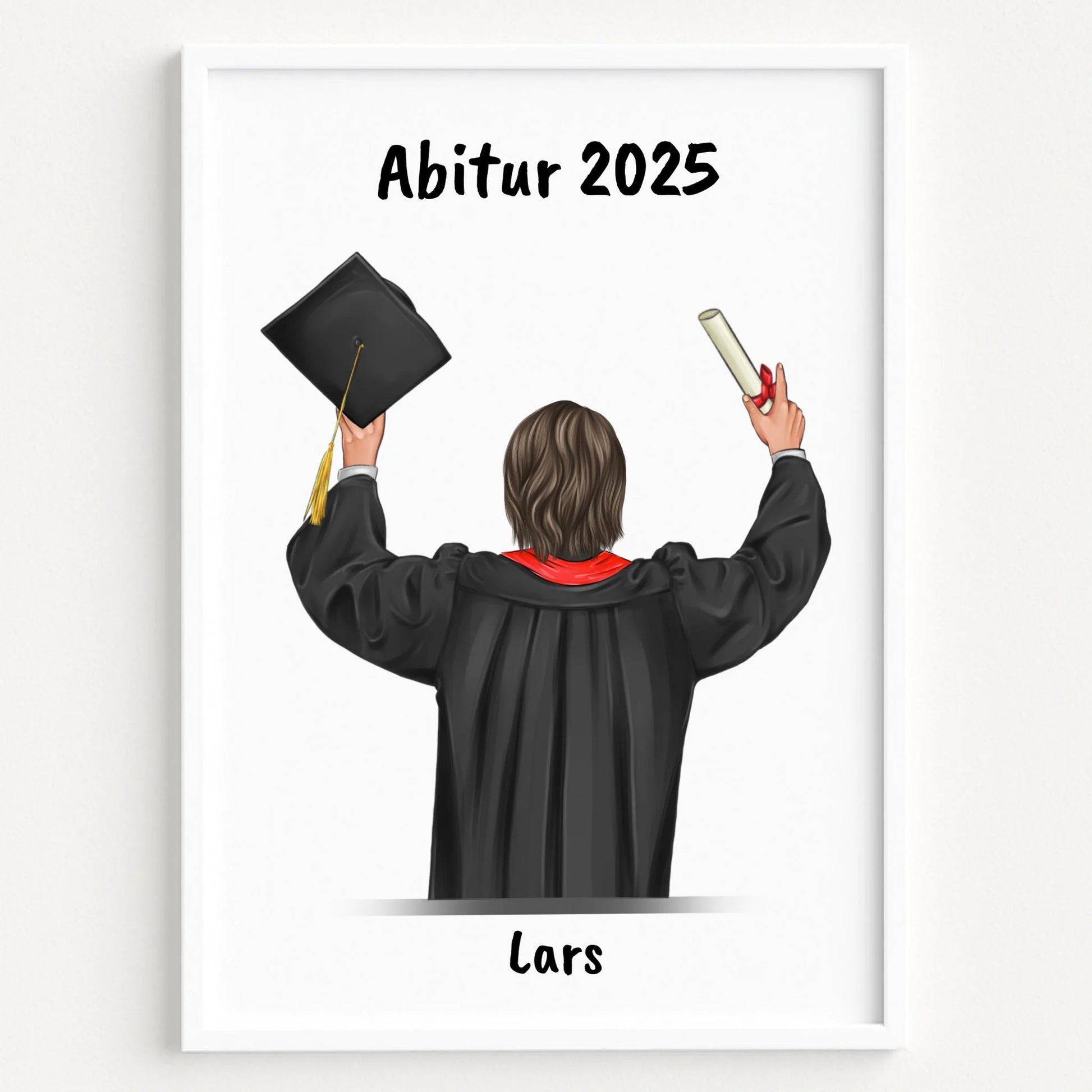 Junge Abitur Geschenkidee Bild personalisiert - Prinolla