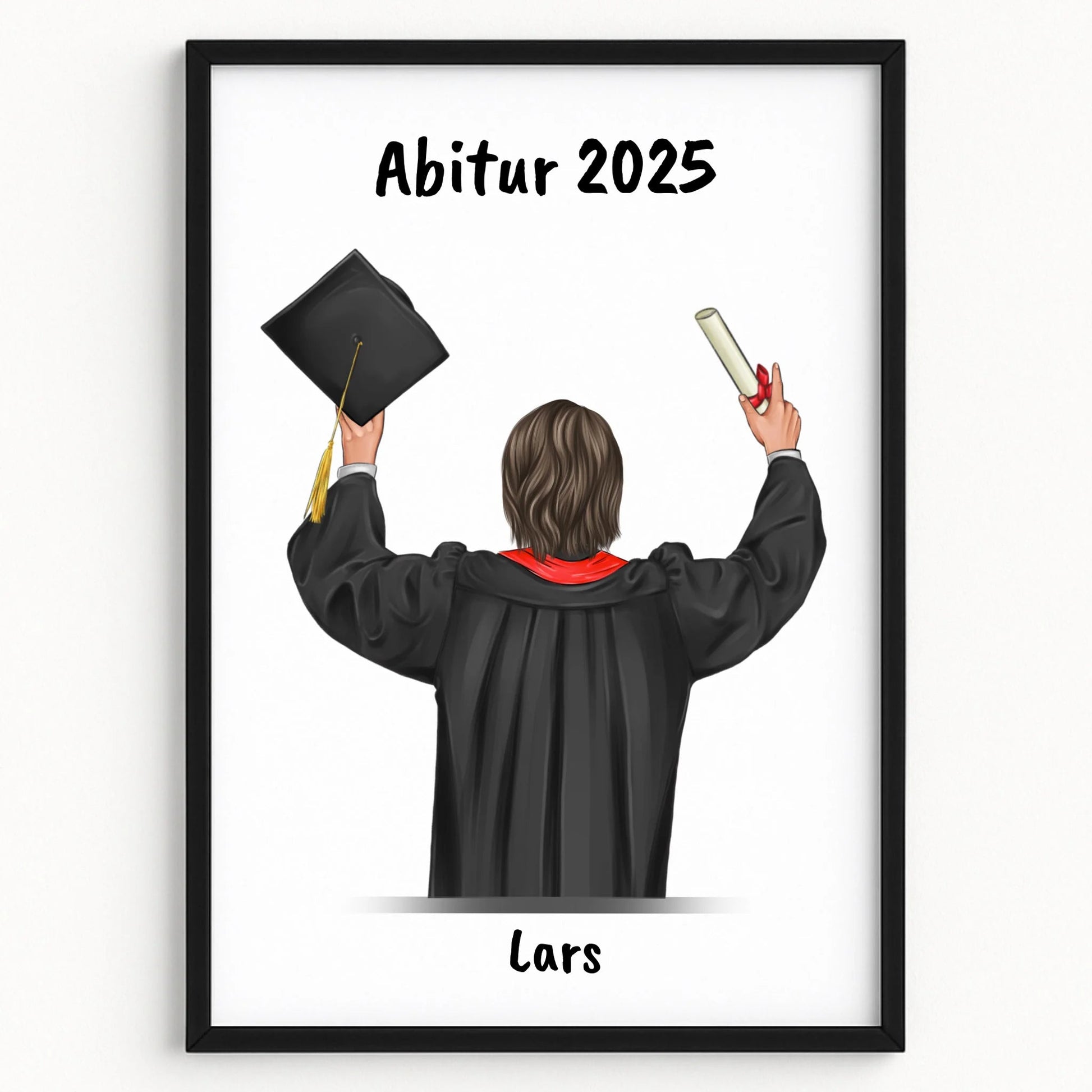 Junge Abitur Geschenkidee Bild personalisiert - Prinolla