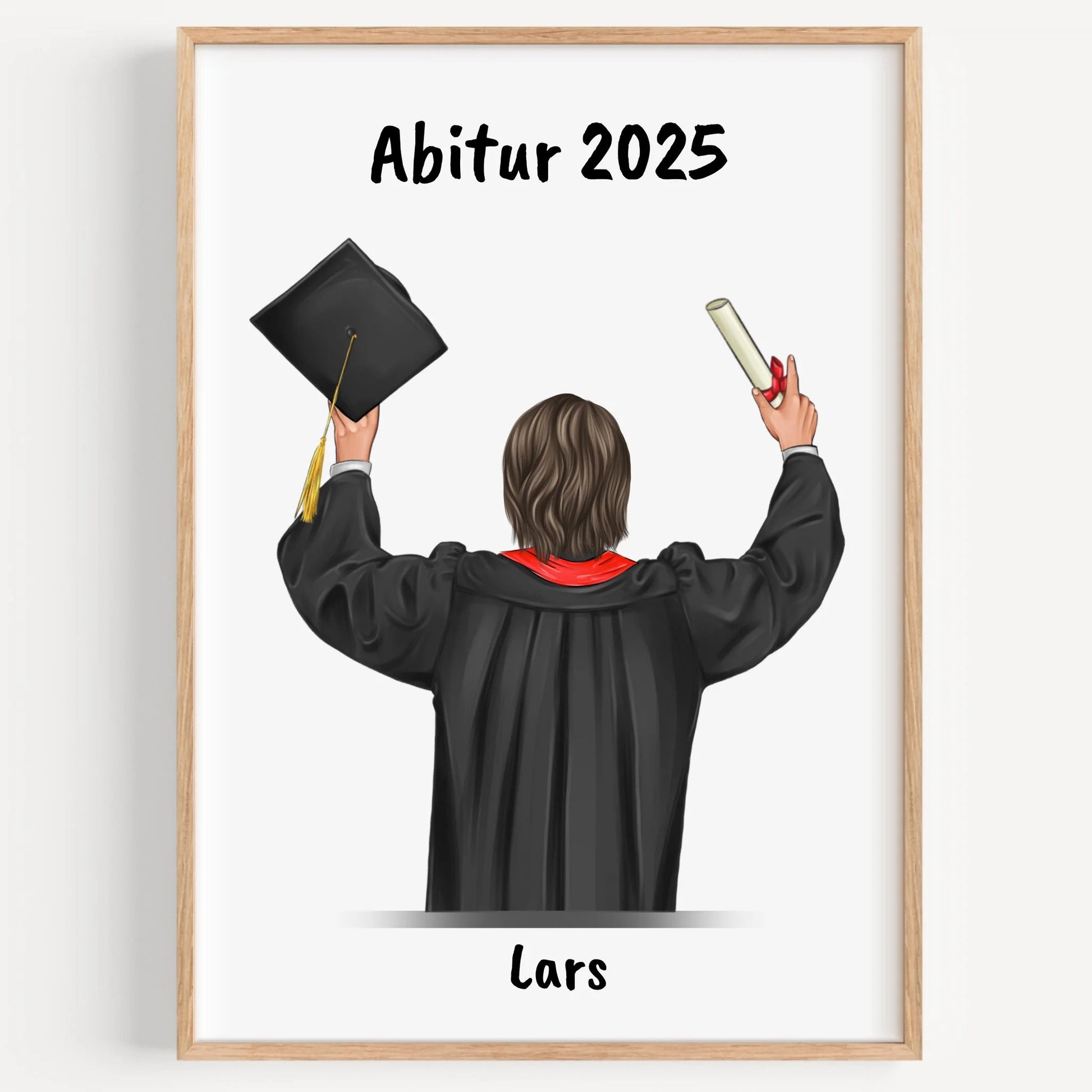 Junge Abitur Geschenkidee Bild personalisiert - Prinolla
