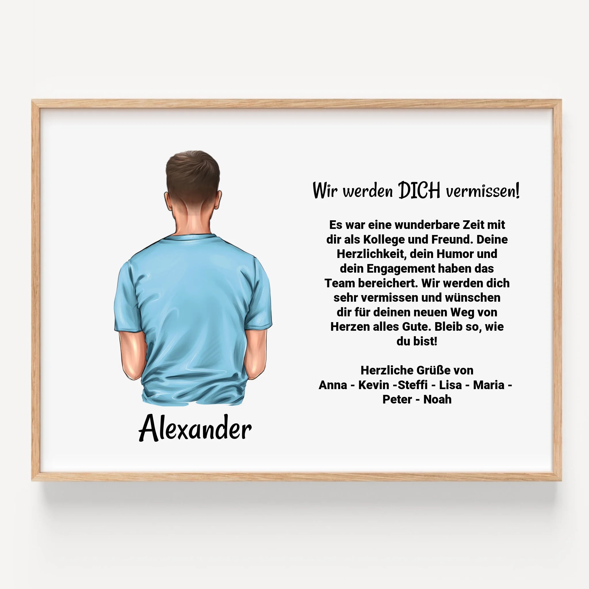 Kollege Geschenk Poster personalisiert - Prinolla