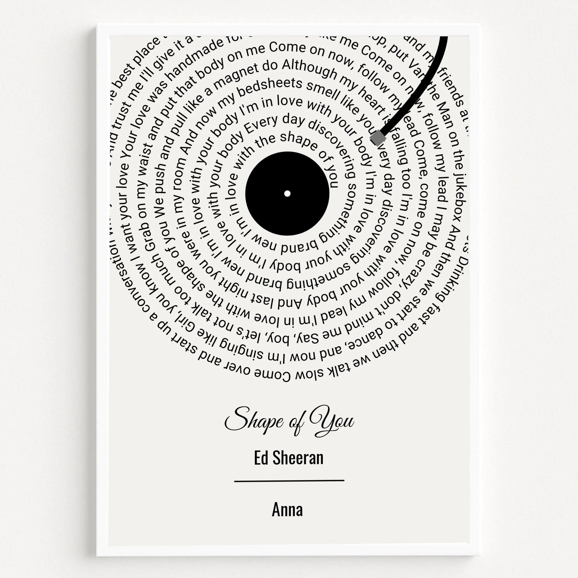 Kollegin Lieblingssong Musikposter Schallplatte Design Poster - Prinolla