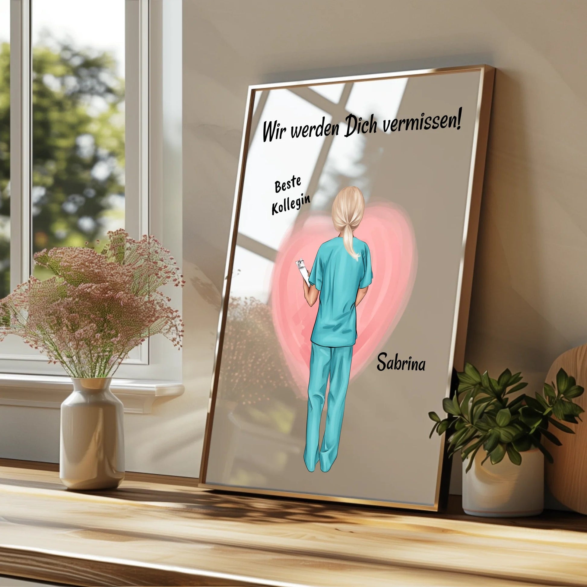 Krankenschwester Abschied Geschenk Poster personalisiert - Prinolla