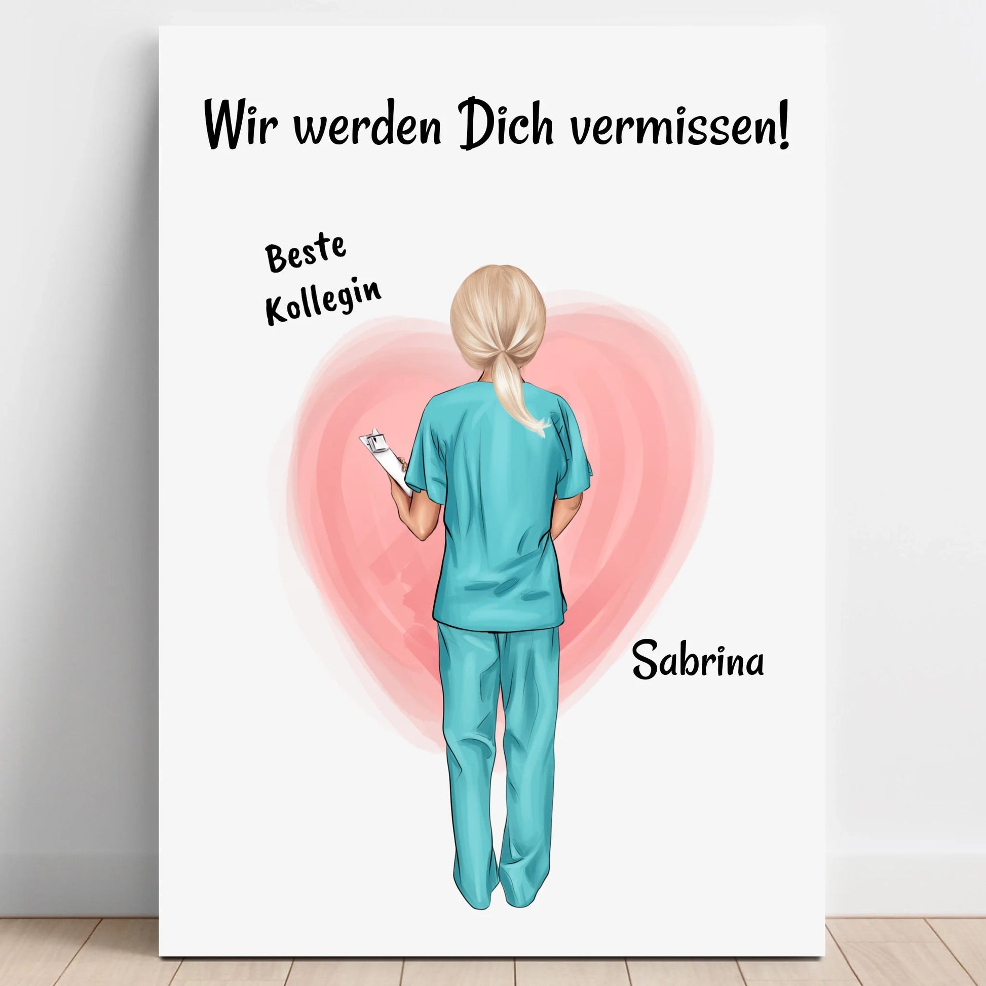 Krankenschwester Abschied Geschenk Poster personalisiert - Prinolla