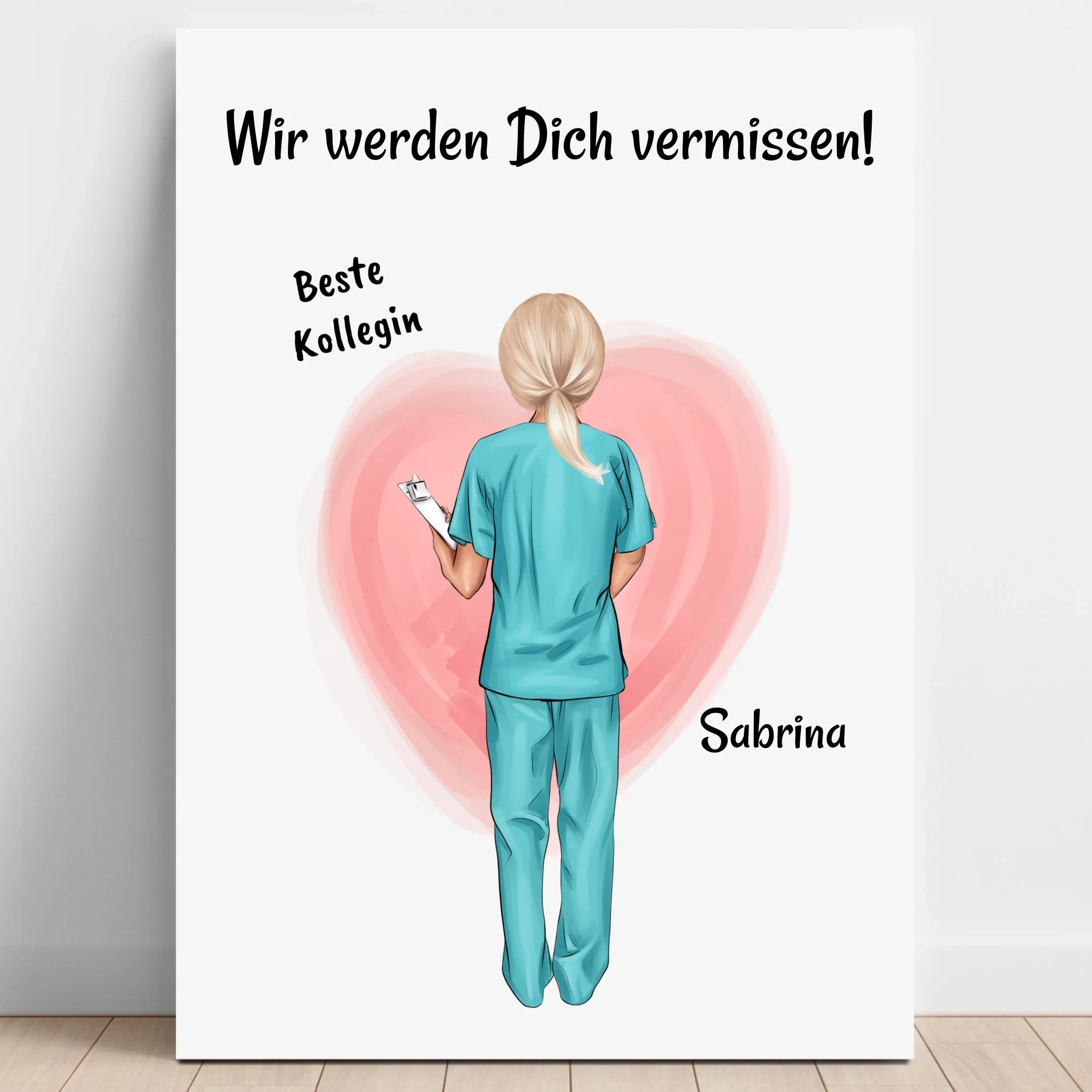 Krankenschwester Abschied Geschenk Poster personalisiert - Prinolla