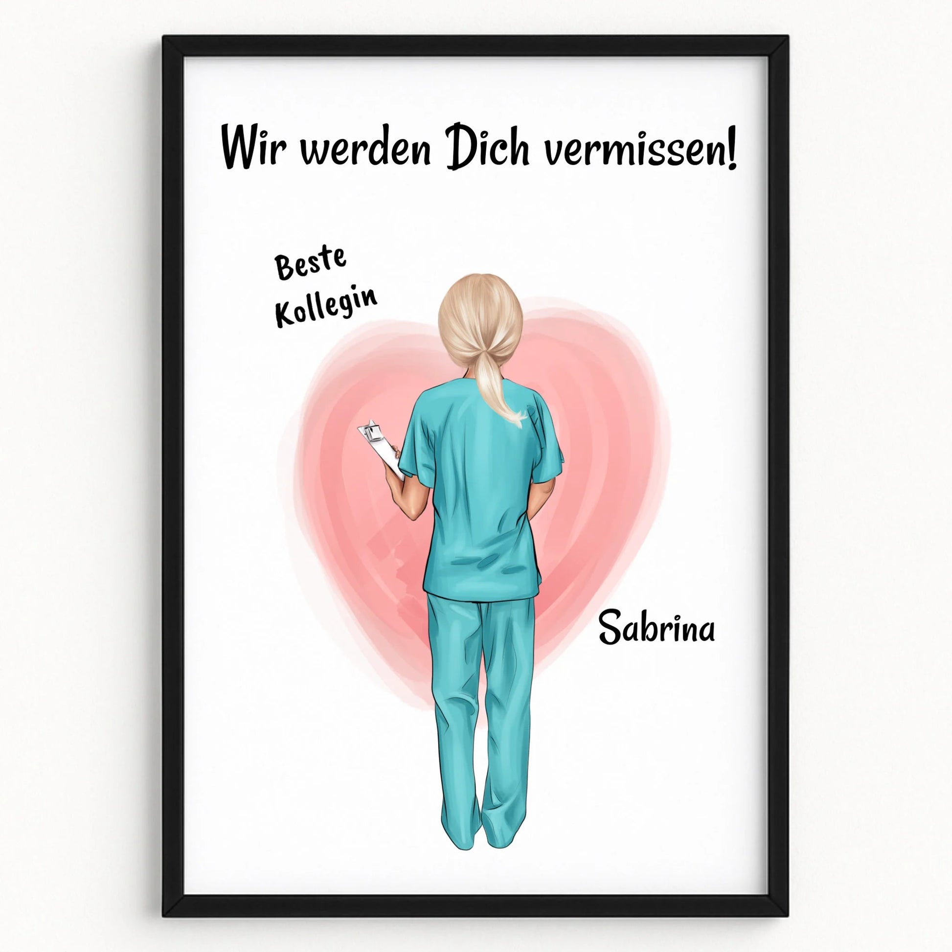 Krankenschwester Abschied Geschenk Poster personalisiert - Prinolla