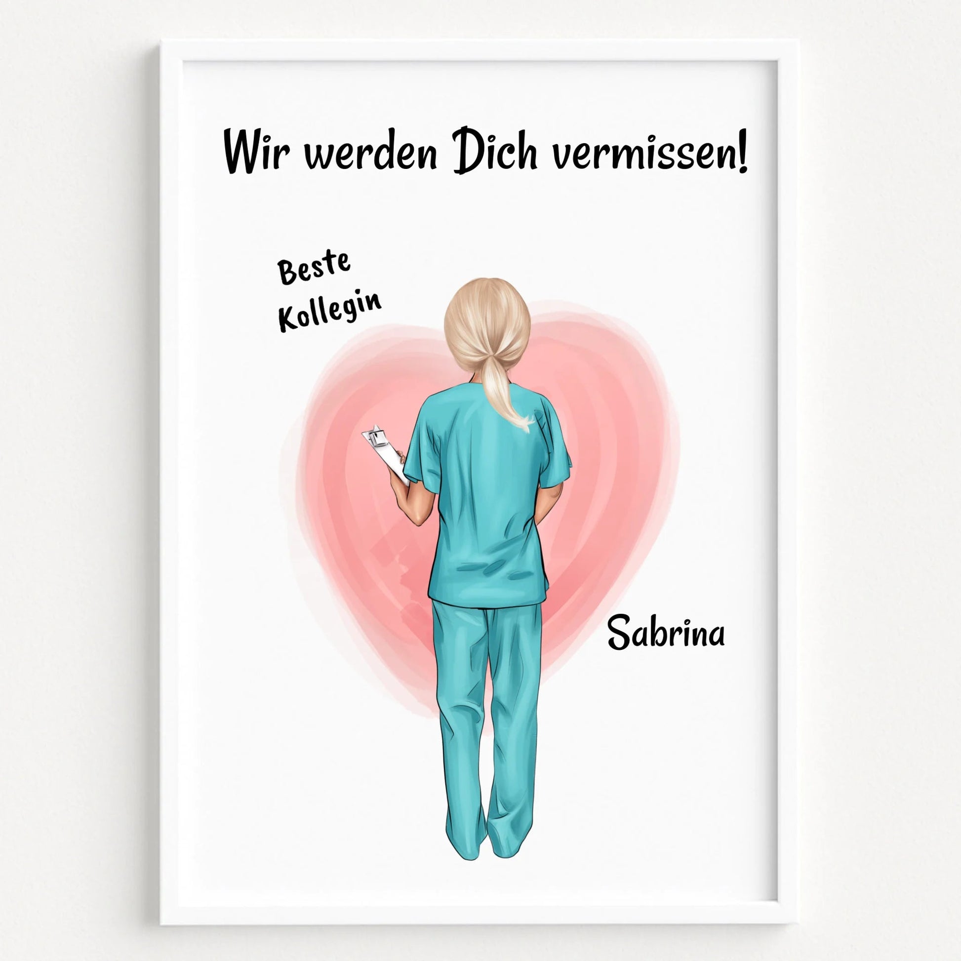 Krankenschwester Abschied Geschenk Poster personalisiert - Prinolla