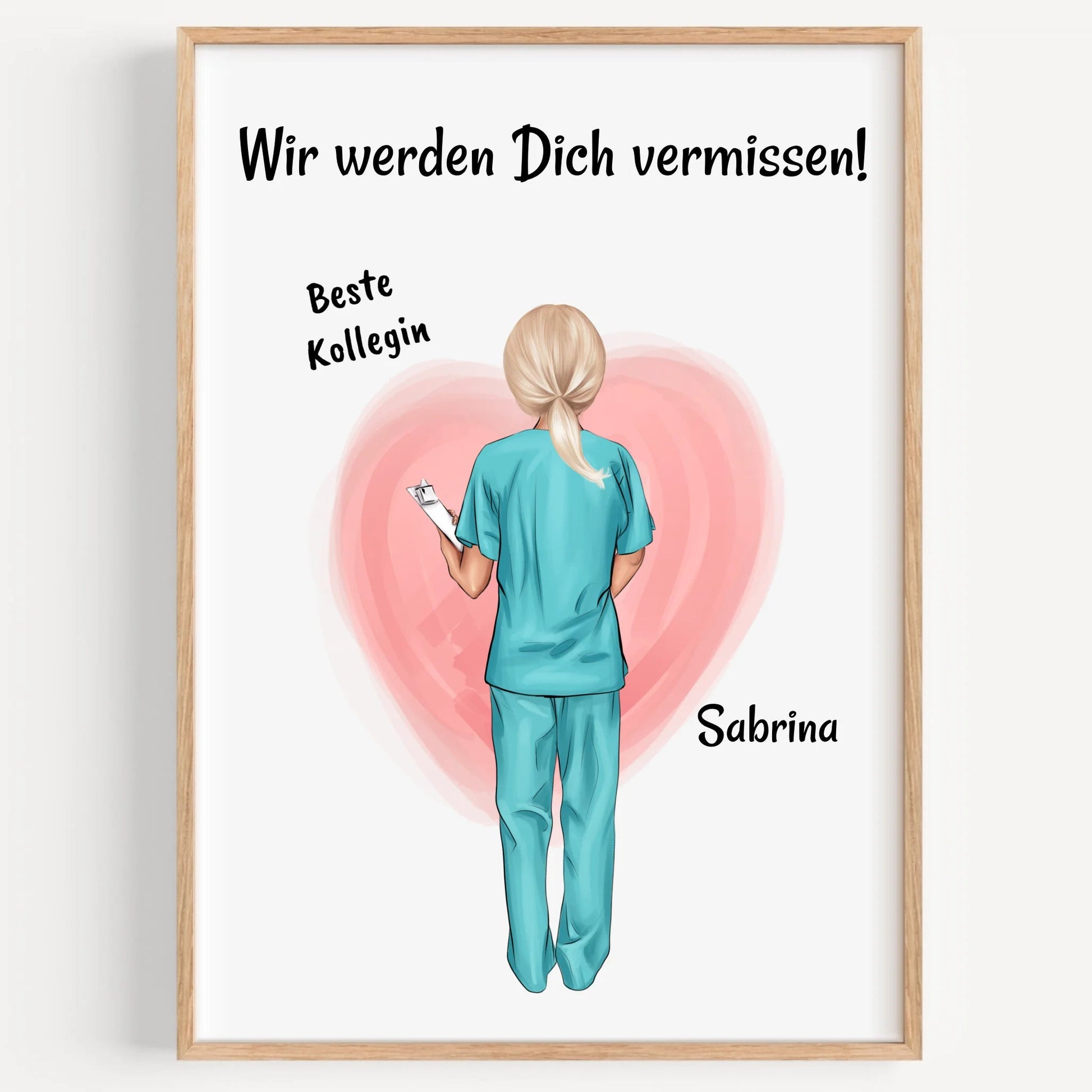 Krankenschwester Abschied Geschenk Poster personalisiert - Prinolla