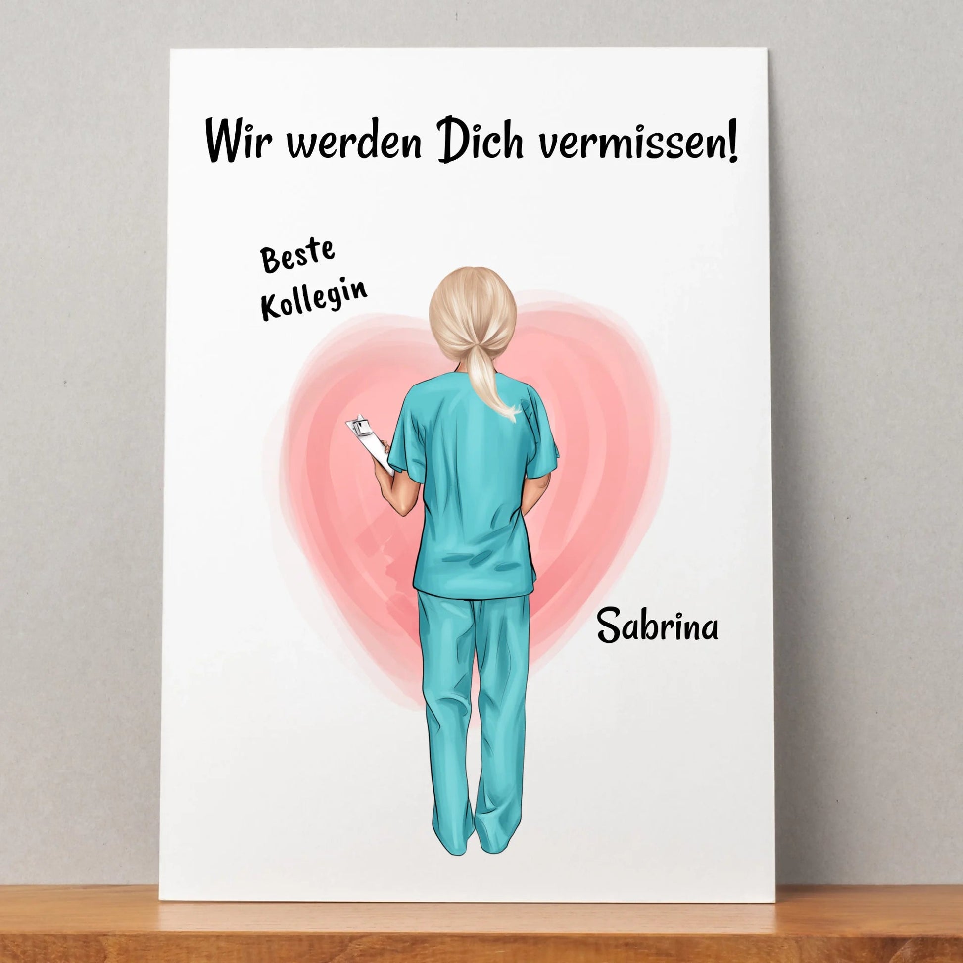 Krankenschwester Abschied Geschenk Poster personalisiert - Prinolla