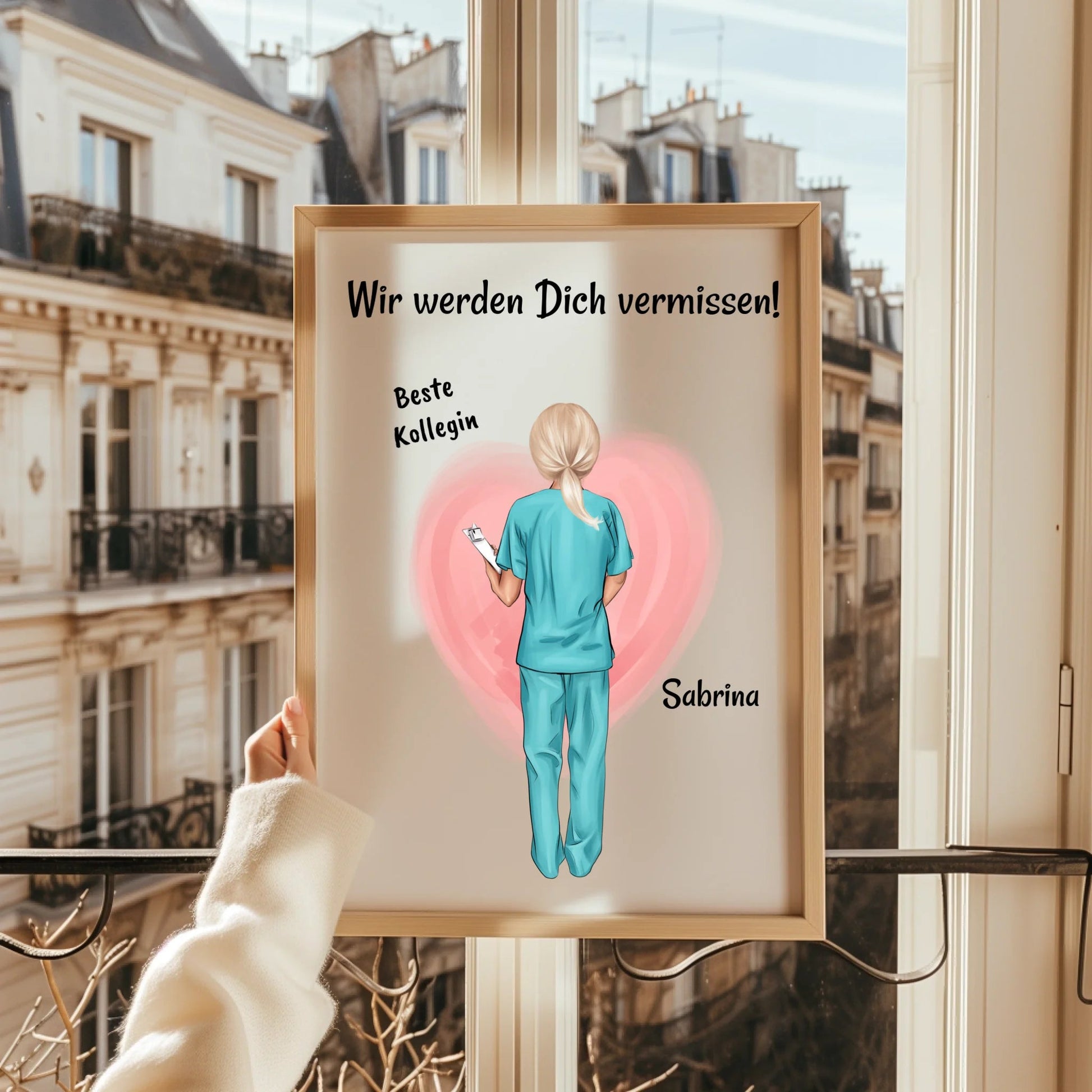 Krankenschwester Abschied Geschenk Poster personalisiert - Prinolla