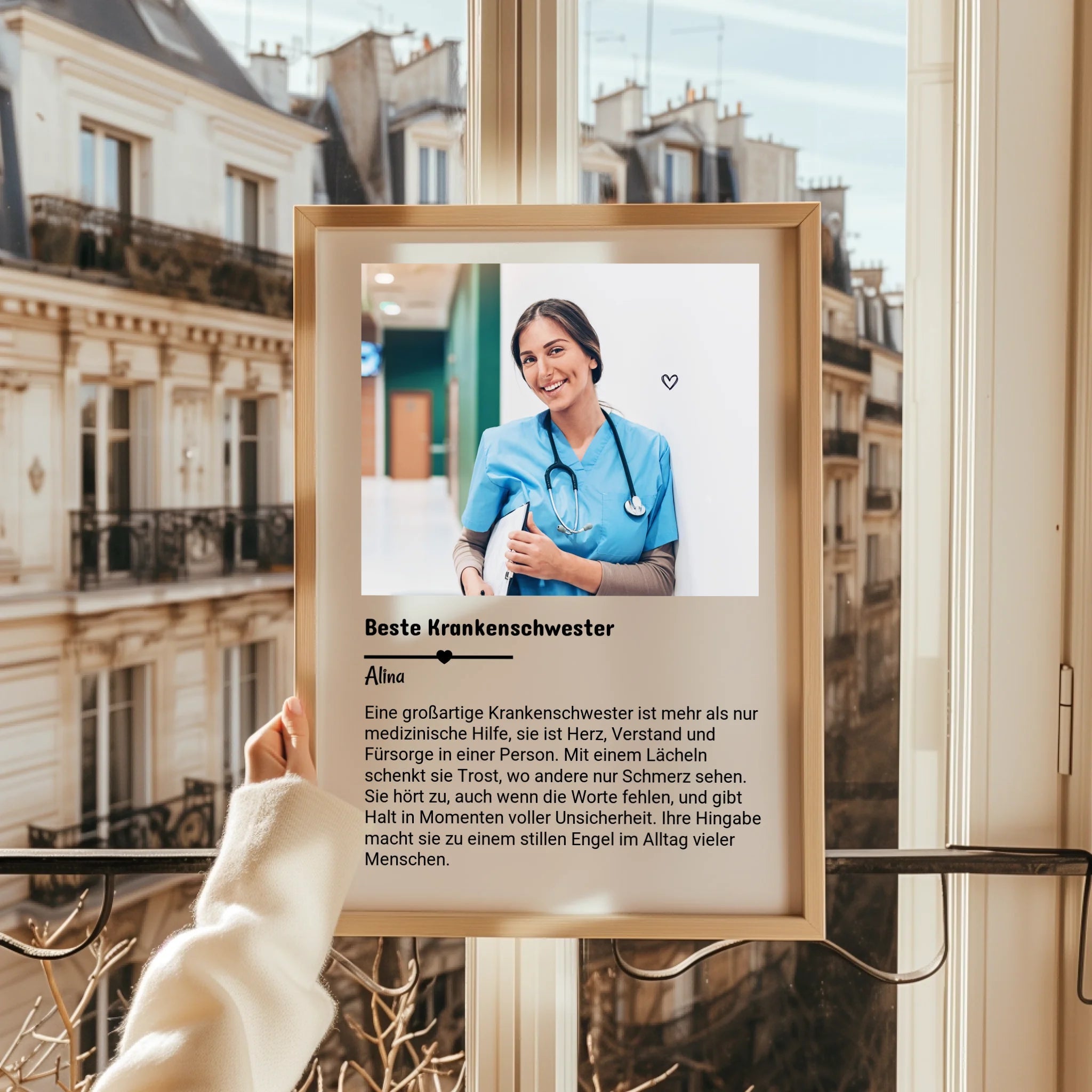 Krankenschwester Definition Geschenk Foto Poster personalisiert - Prinolla